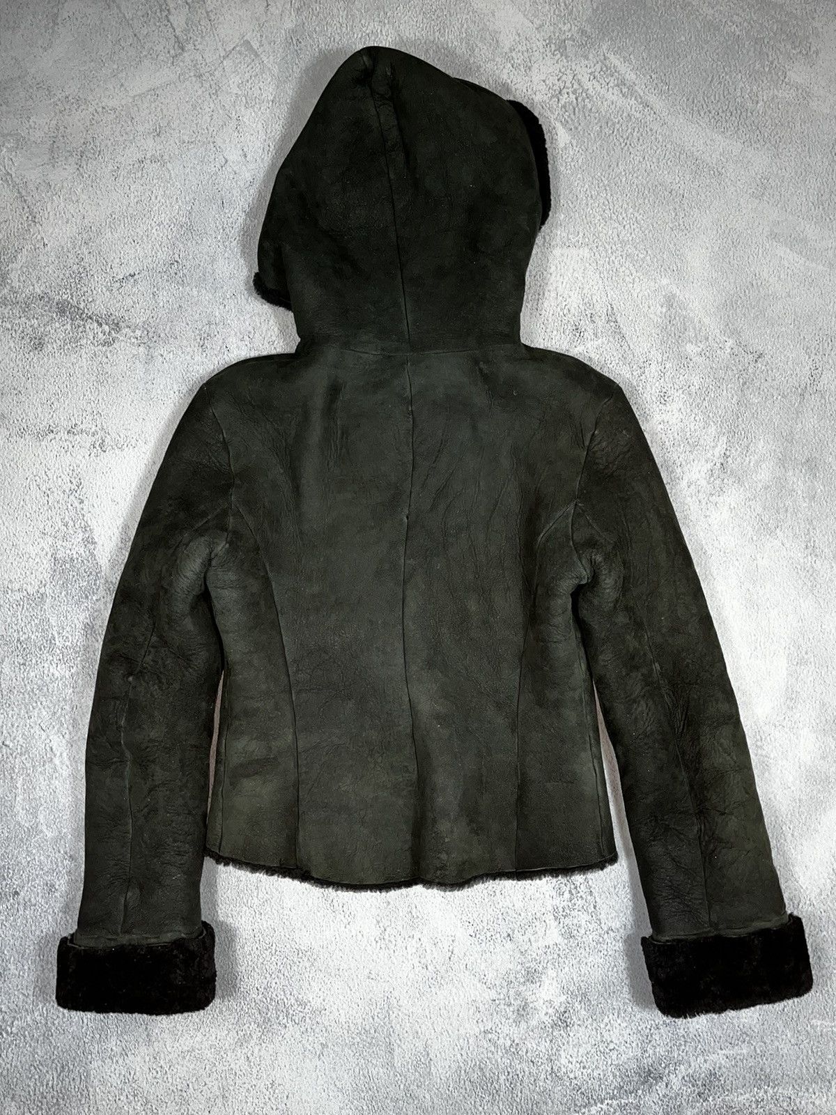 Other Vintage 90s sheepskin cropped hooded b3 coat jacket 00s Size S / US 4 / IT 40 - 10 Thumbnail