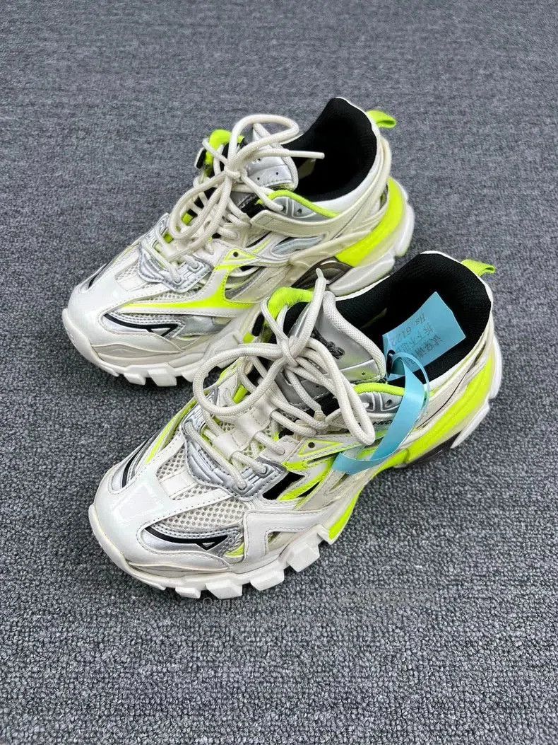 Balenciaga Balenciaga Track 2.0 White Green Sneakers. Size US 5 / EU 37 - 1 Thumbnail