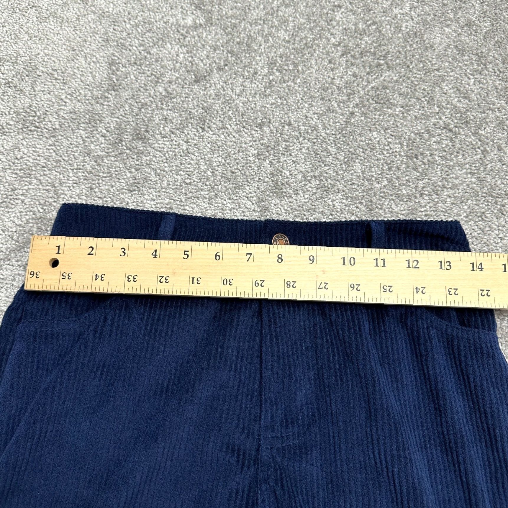 ZAFUL Zaful Pants Womens Small Dark Blue Corduroy Straight Leg High Rise Casual 28x29 Size 28" / US 6 / IT 42 - 7 Thumbnail