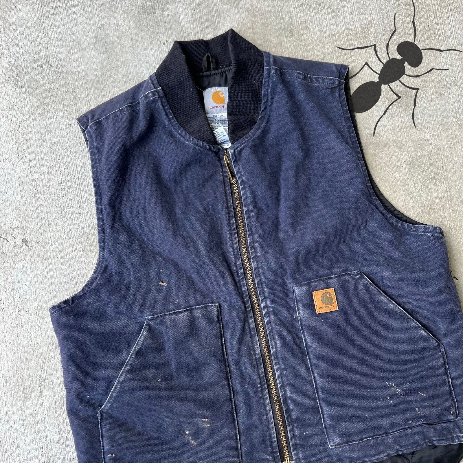 Carhartt × Vintage Carhartt V02 MDT blue quilted work wear vest Size US L / EU 52-54 / 3 - 2 Thumbnail