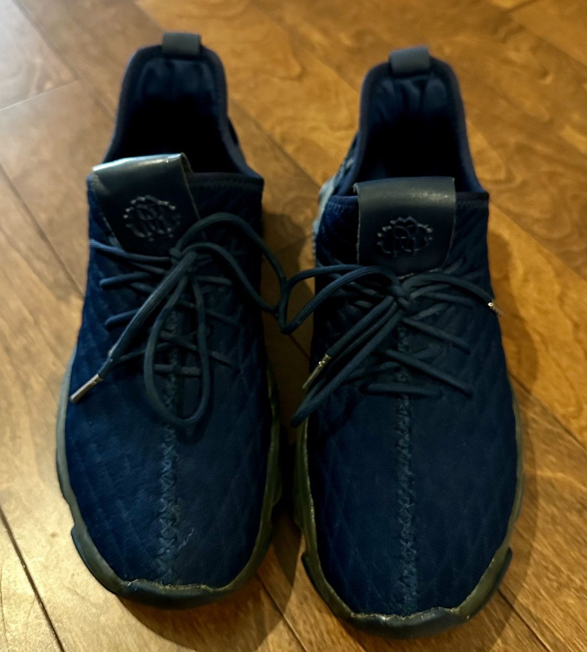 Roberto Cavalli ROBERTO CAVALLI BLUE SNEAKERS MONOGRAM QUILTED Size US 8.5 / EU 41-42 - 1 Thumbnail