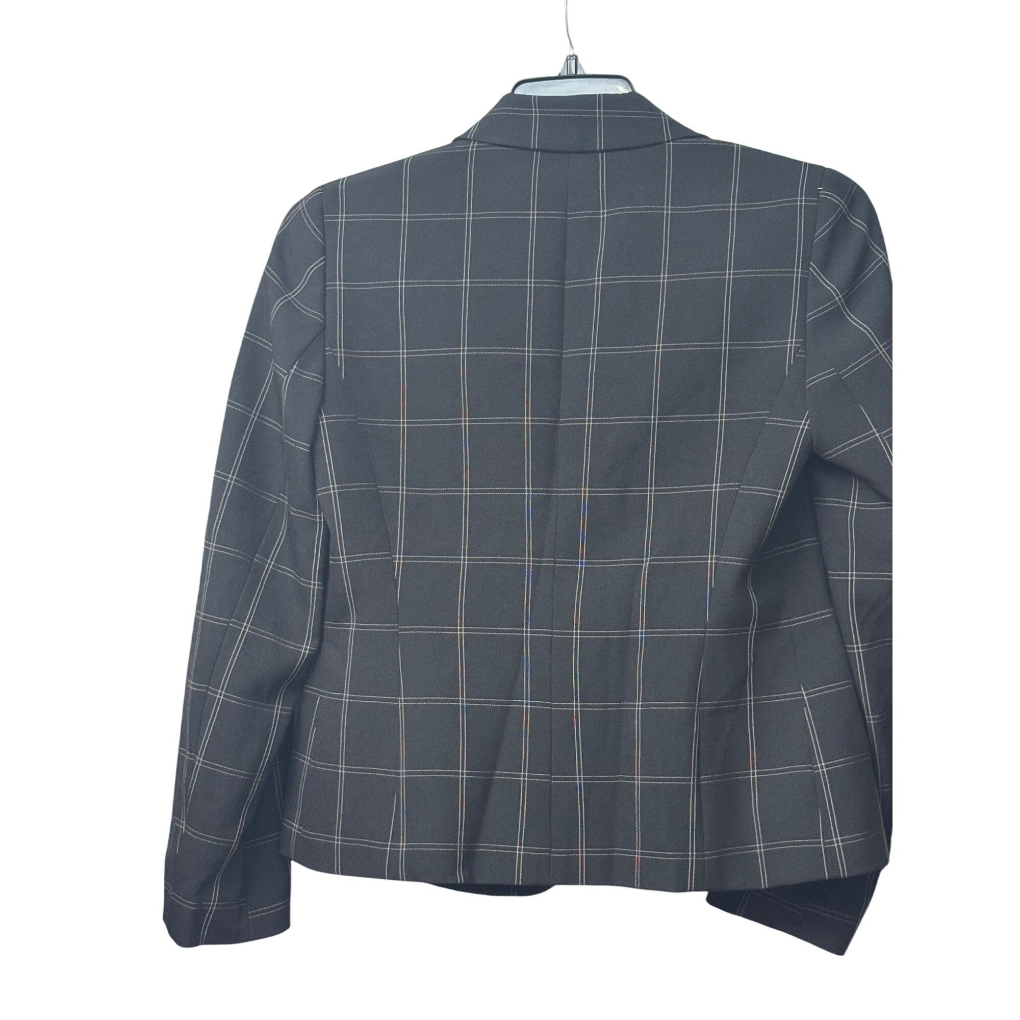 Kasper Kasper Windowpane-Plaid One-Button Blazer, Black/Vanilla, 4 Size S / US 4 / IT 40 - 7 Thumbnail