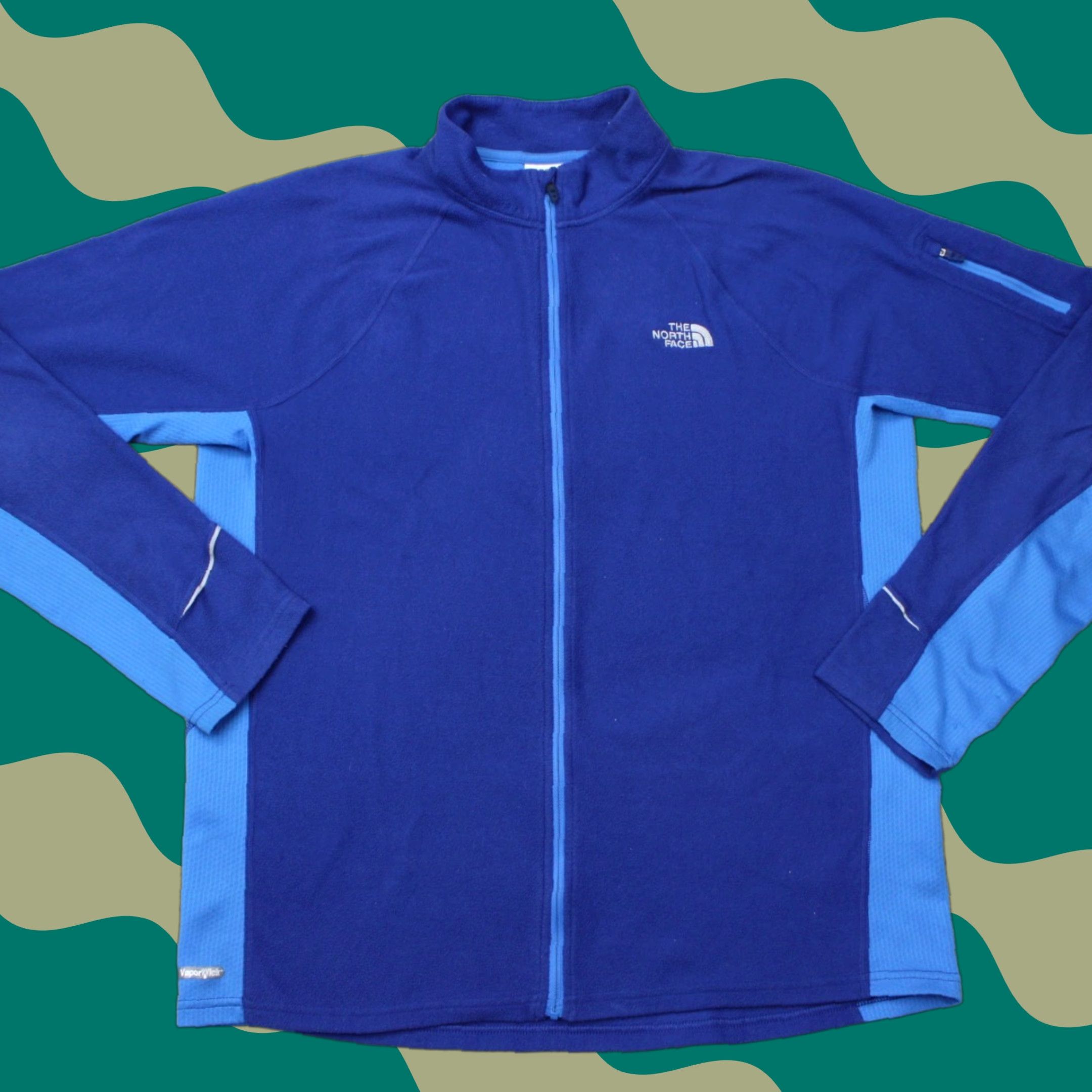The North Face The North Face Sweatshirt Mens Large Blue Vaporwick Full Zip Fleece Polyester Size US L / EU 52-54 / 3 - 1 Thumbnail