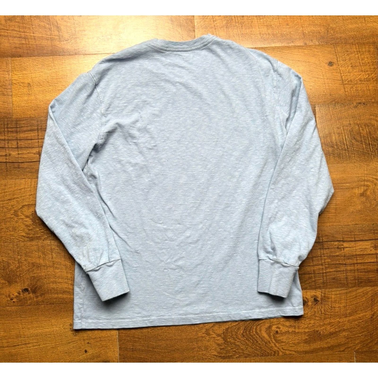 Vintage American Giant Shirt Mens L Blue Crewneck Pullover Size Long Sleeve Tee USA Size US L / EU 52-54 / 3 - 3 Thumbnail