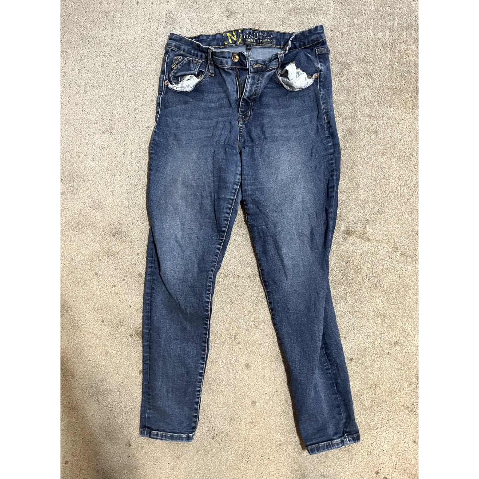 Nautica Nautica Jeans Co. Women’s True Flex Mid-Rise Straight Leg Jeans Size 12 Blue Size 35" - 3 Thumbnail