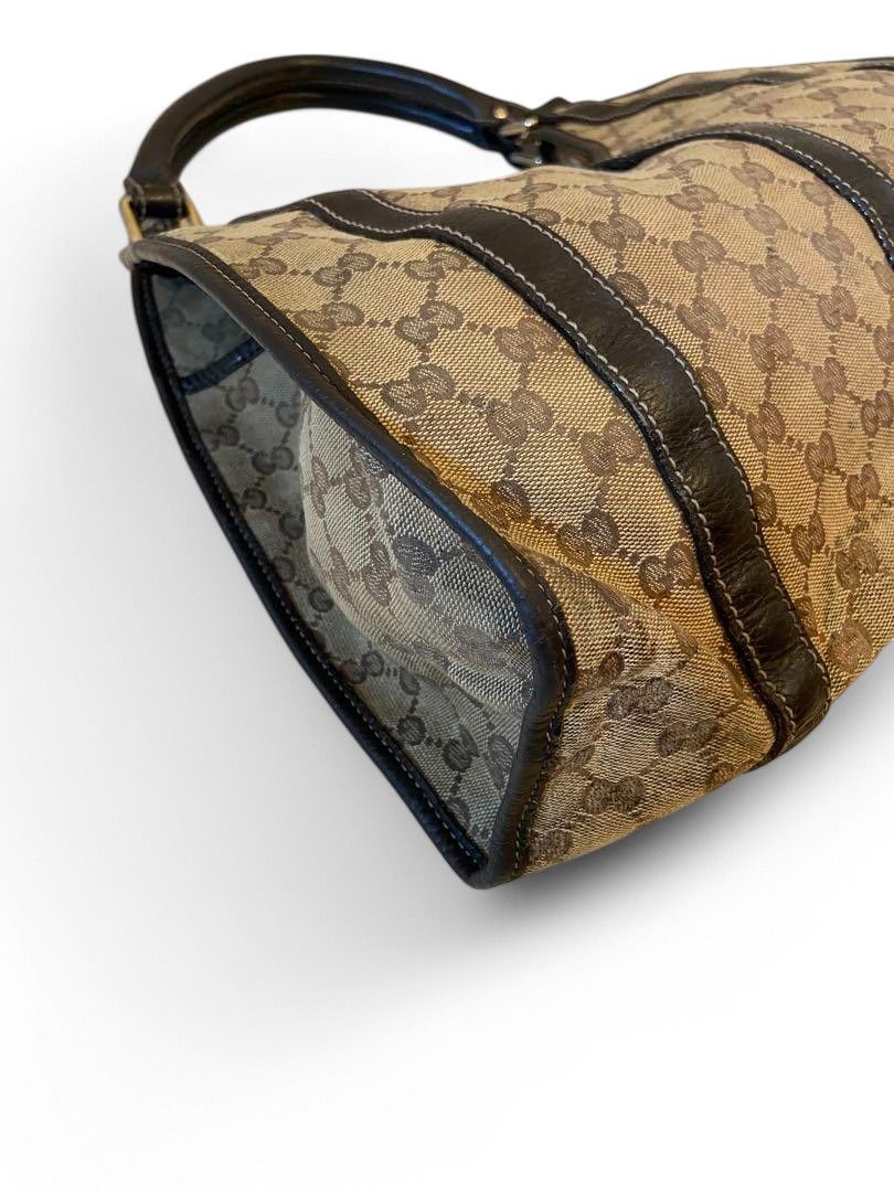 Gucci Gucci - Jackie One Shoulder Bag Brown Beige Monogram Size ONE SIZE - 8 Thumbnail