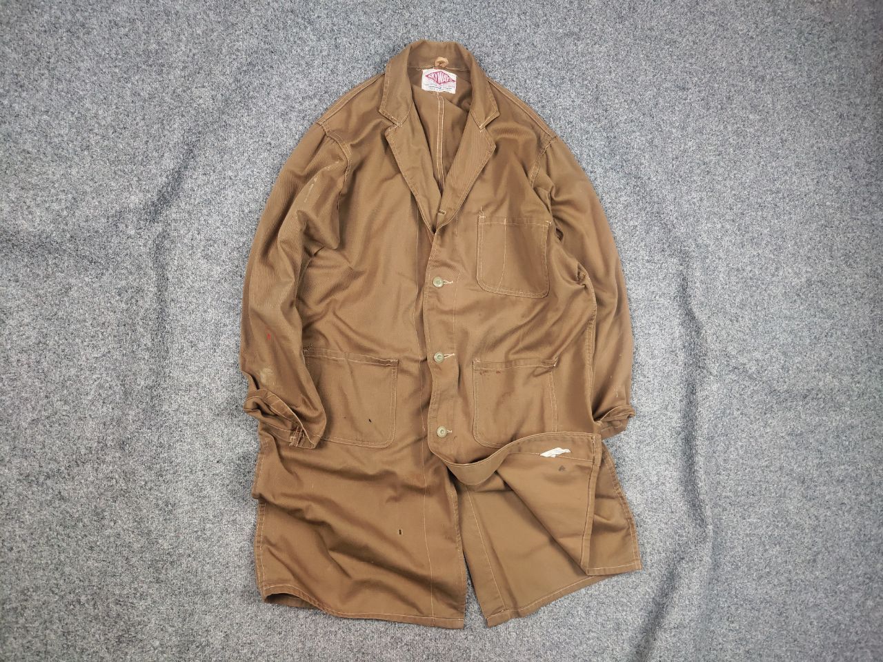 Vintage Skyways Sanforized British 60's drill work Distressed Jacket Size US M / EU 48-50 / 2 - 1 Thumbnail