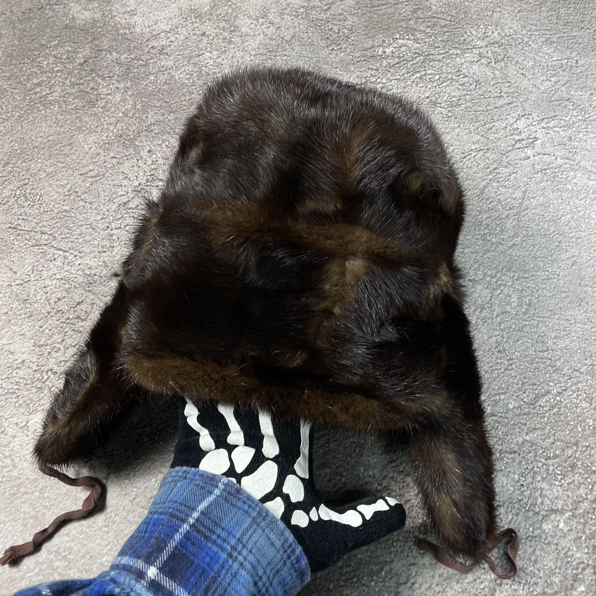 Vintage Vintage 90s Mohair Beanie Dark Brown Grunge Alt Cropped OS Size ONE SIZE - 2 Thumbnail