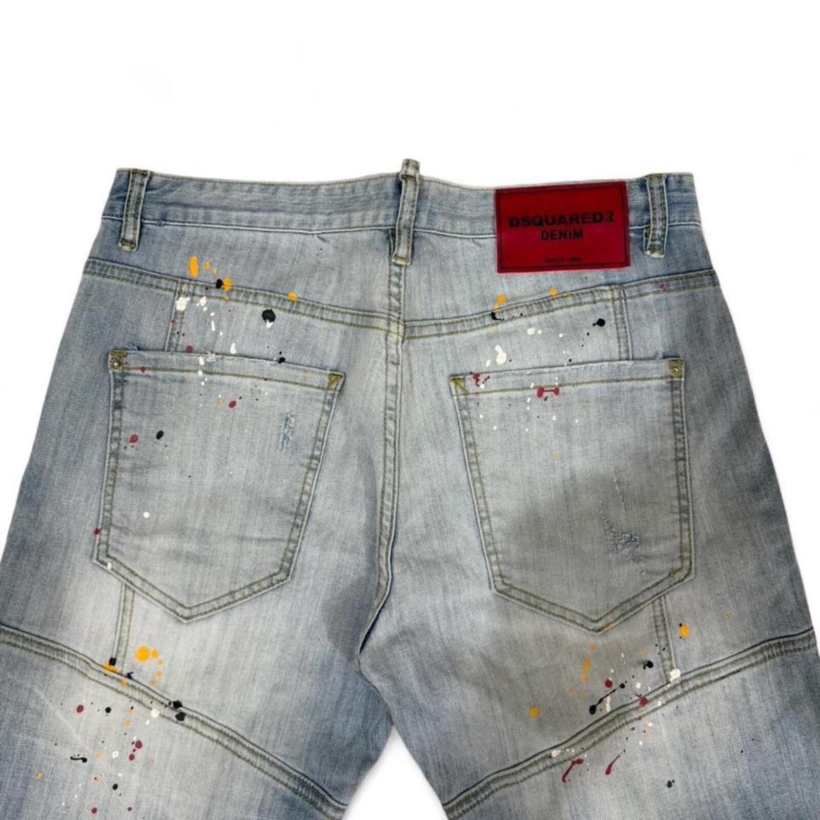 True Religion DSQUARED2 ripped look with paint splatter design Size US 32 / EU 48 - 8 Thumbnail