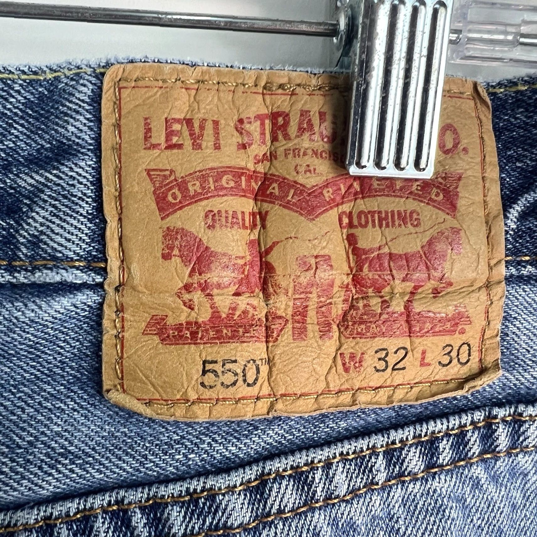 Levi's Levi’s 550 Relaxed Fit Straight Denim Jeans Men 32X 30 Blue Distressed Size US 32 / EU 48 - 6 Thumbnail