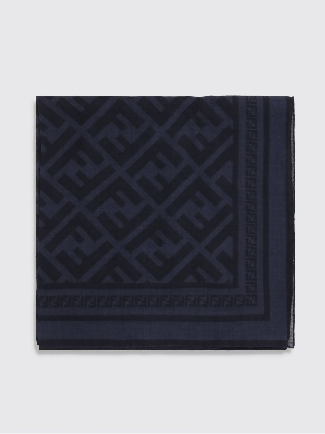 Fendi Fendi Scarf Men Blue Size ONE SIZE - 1 Thumbnail