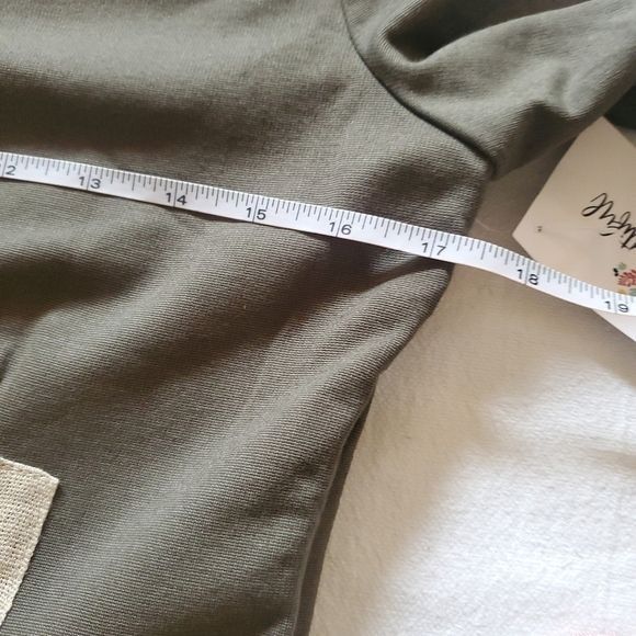 Designer Amy Matto New York Army Green & Cream Long Sleeve Sz. 8 Dres Size M / US 6-8 / IT 42-44 - 9 Thumbnail