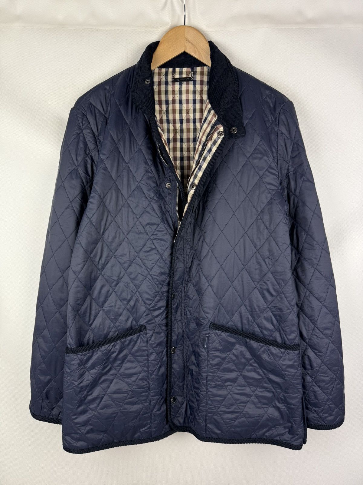 Aquascutum Aquascutum Men’s Quilted Check Lined Jacket Size S Size US S / EU 44-46 / 1 - 22 Thumbnail
