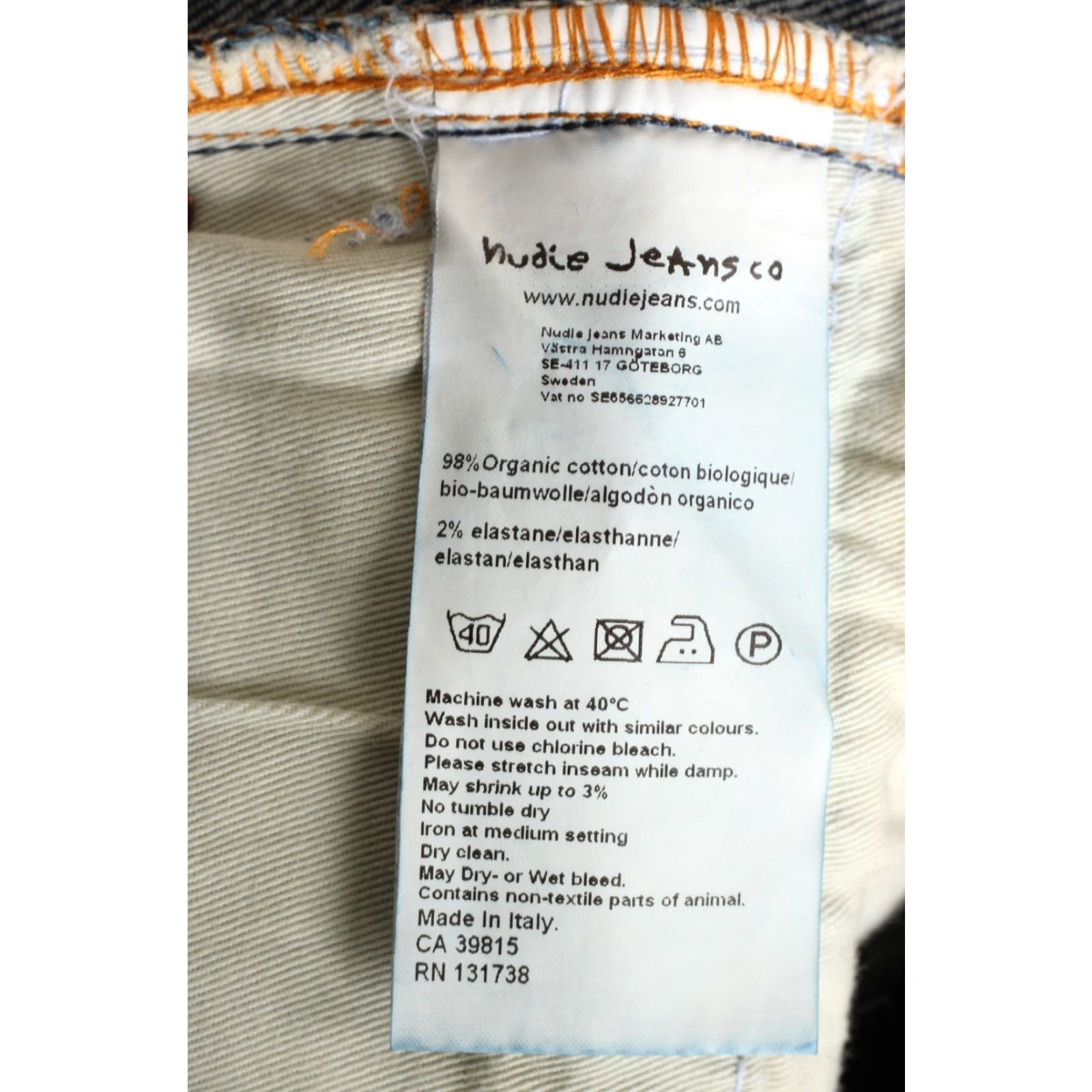 Nudie Jeans NUDIE JEANS THIN FINN Classic Orange Slim Fit Jeans Men W30 L32 DZ8046 Size US 30 / EU 46 - 8 Thumbnail