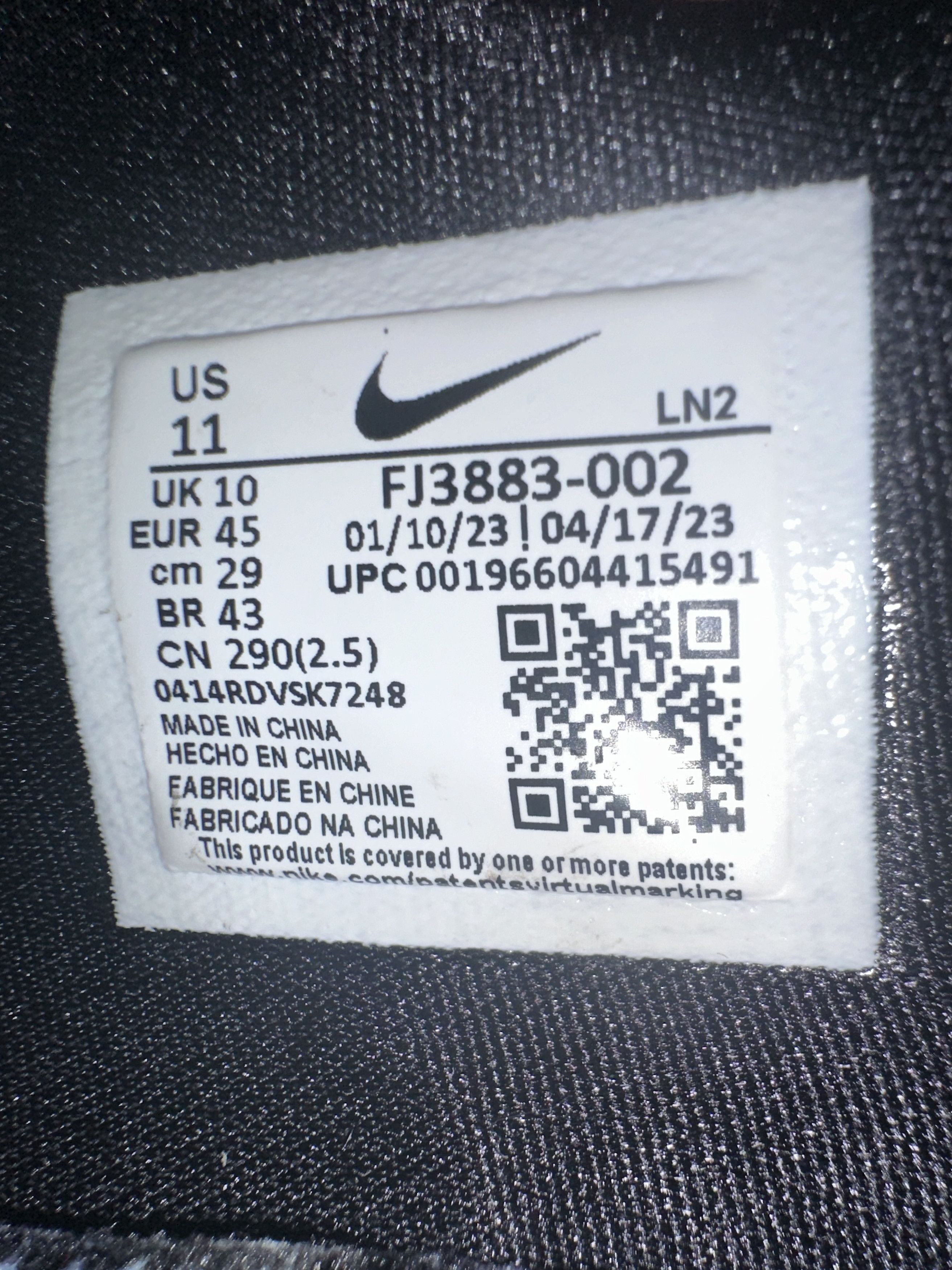 Nike Nike RTFKT Cryptokicks iRL Blackout Size US 11 / EU 44 - 3 Thumbnail