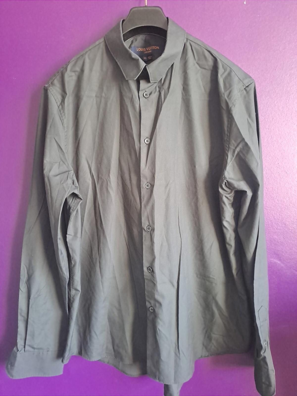 Louis Vuitton Louis Vuitton Uniforms Mens Black Cotton Shirt Size 16.5/43 Size US L / EU 52-54 / 3 - 2 Thumbnail