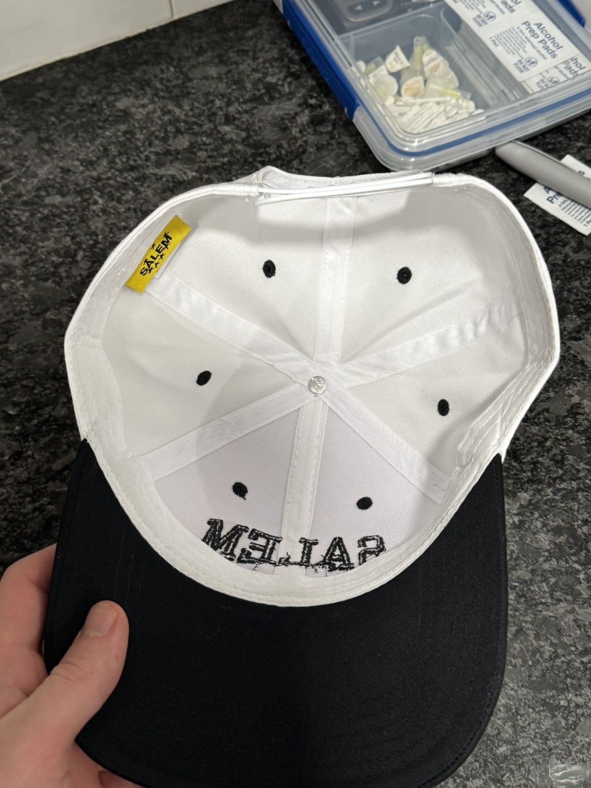 S4LEM SALEM FLAG HAT (WHITE) Size ONE SIZE - 4 Thumbnail