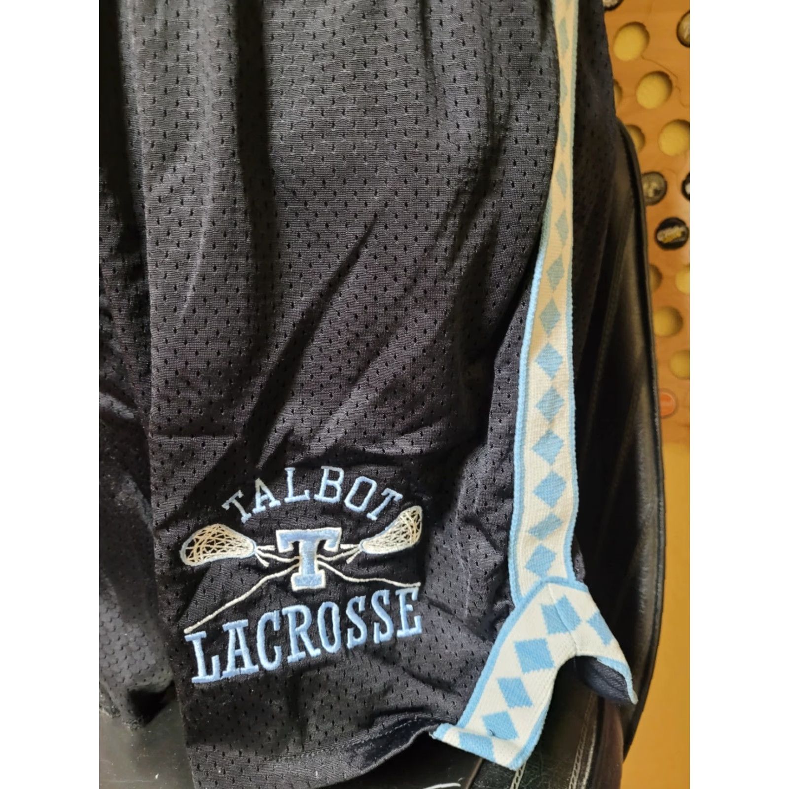 Vintage Talbot Lacrosse Shorts Athletic Small Yale Mens Black Polyester LAX Football Short, Talbot County MD, 100% Polyester, Regular Fit, React: none Size US 29 - 2 Thumbnail