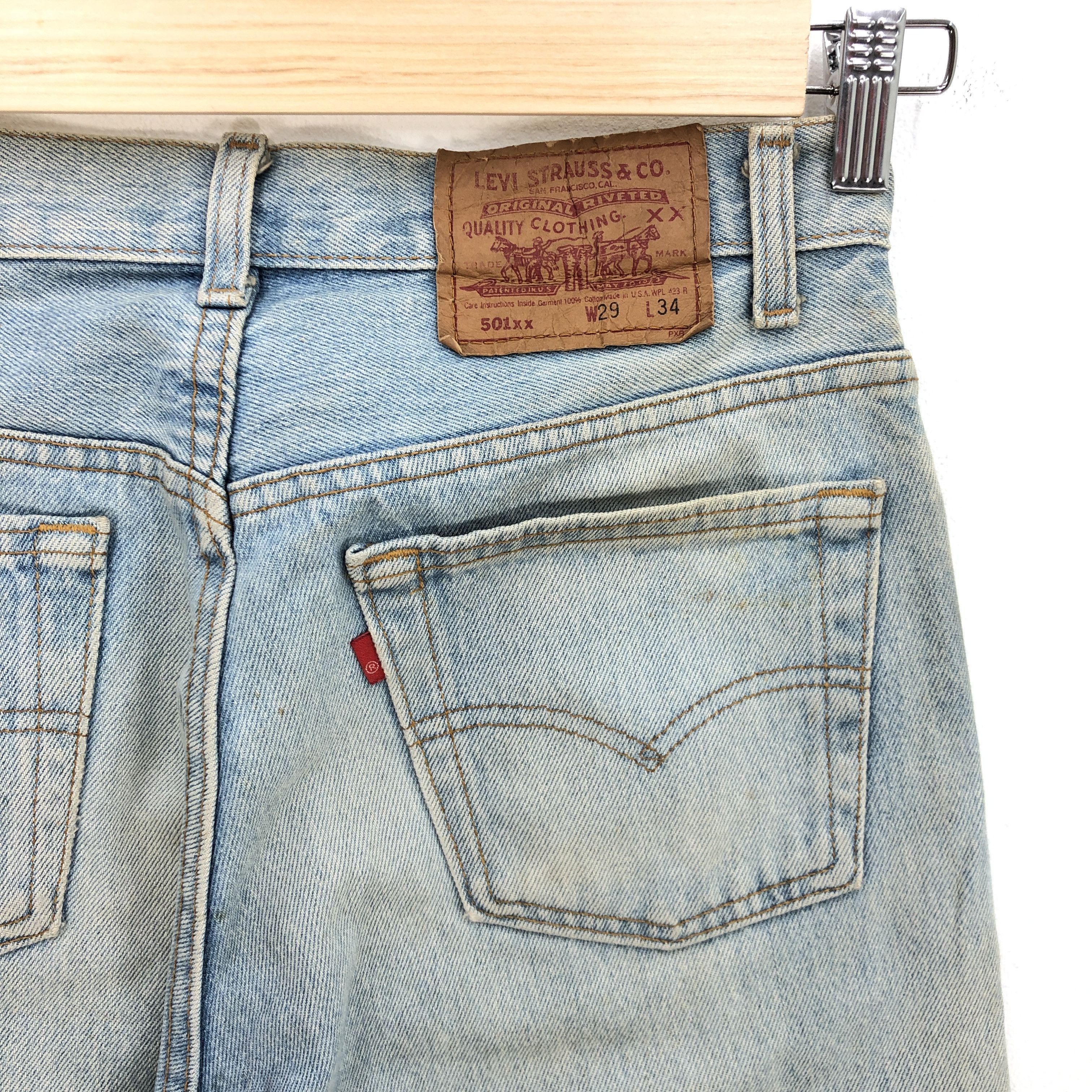 Levi's Vintage Levi's 501xx Sun Faded Jeans Levis Light Wash Denim Size 28" / US 6 / IT 42 - 5 Thumbnail