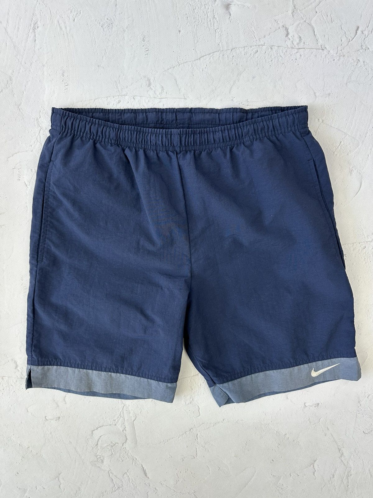 Nike × Vintage Nike Vintage Swoosh Shorts Size US 31 - 1 Thumbnail