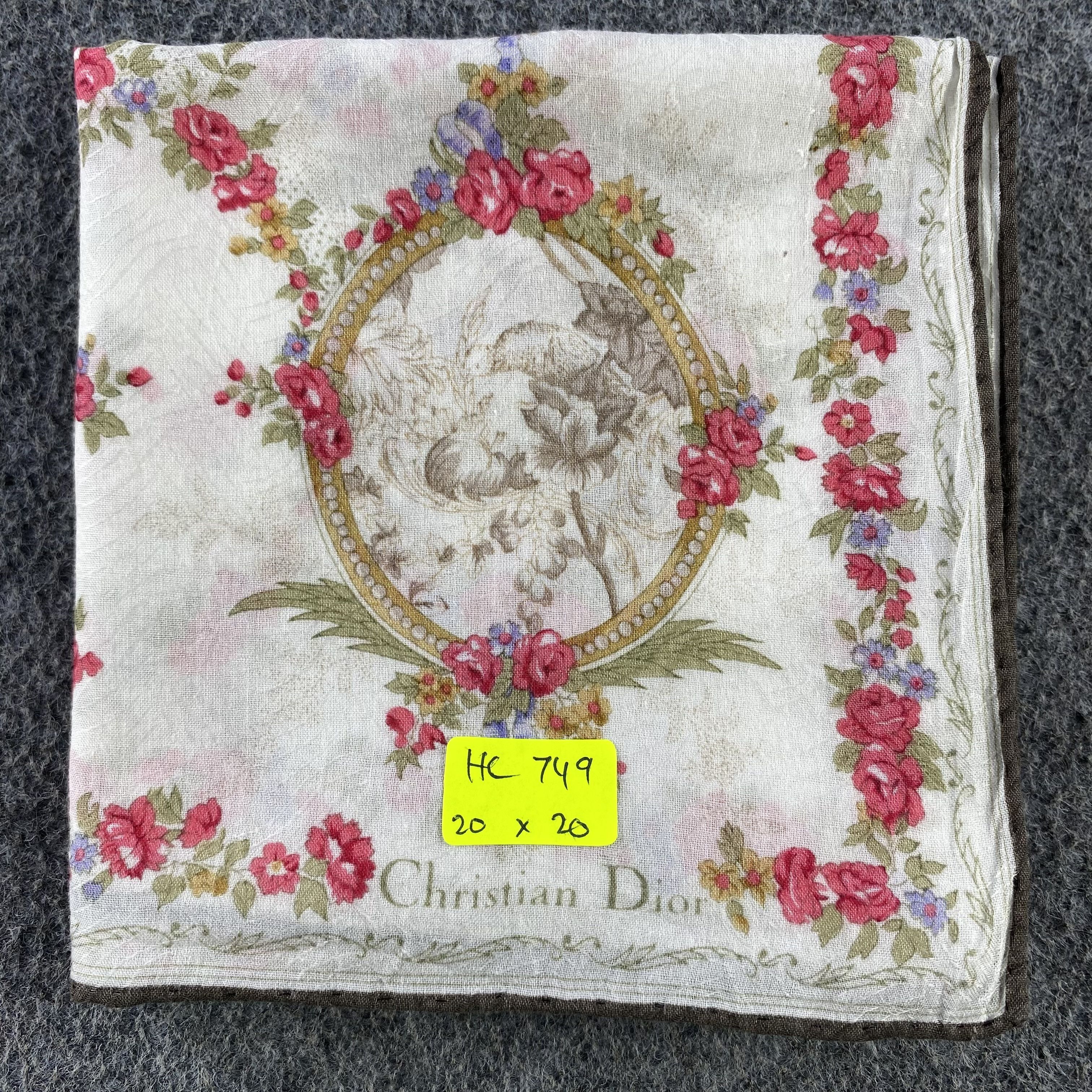 Vintage Christian Dior Handkerchief/Neckerchief/Bandana HC749 Size ONE SIZE - 6 Thumbnail
