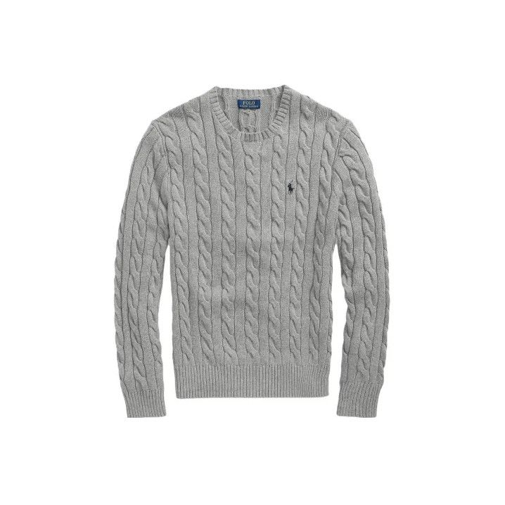 Polo Ralph Lauren Polo Ralph Lauren Men's Gray Cable-Knit Sweater Size US L / EU 52-54 / 3 - 1 Thumbnail