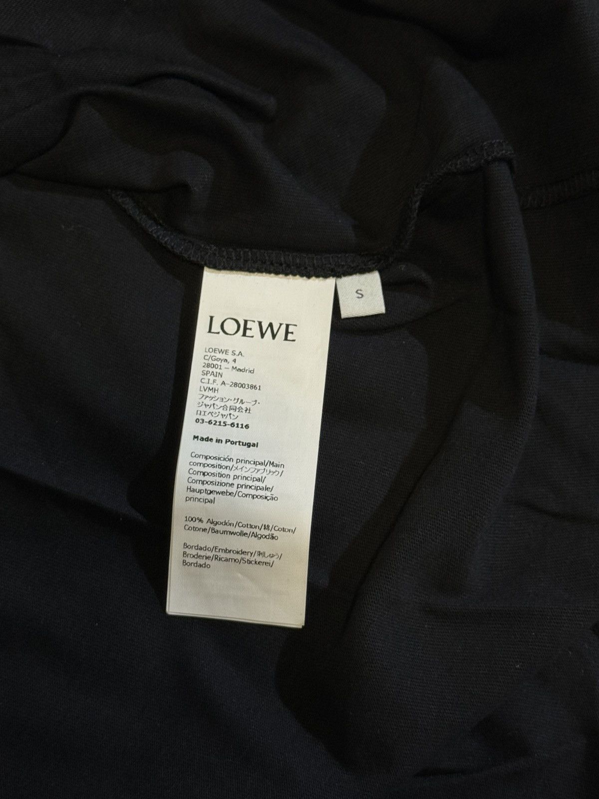 Loewe LOEWE Relaxed Fit T Shirt Black Size US S / EU 44-46 / 1 - 6 Thumbnail