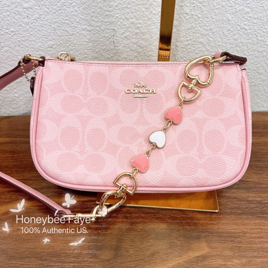 NWT Coach Nolita 19 CW426 Powder pink plus extended chain