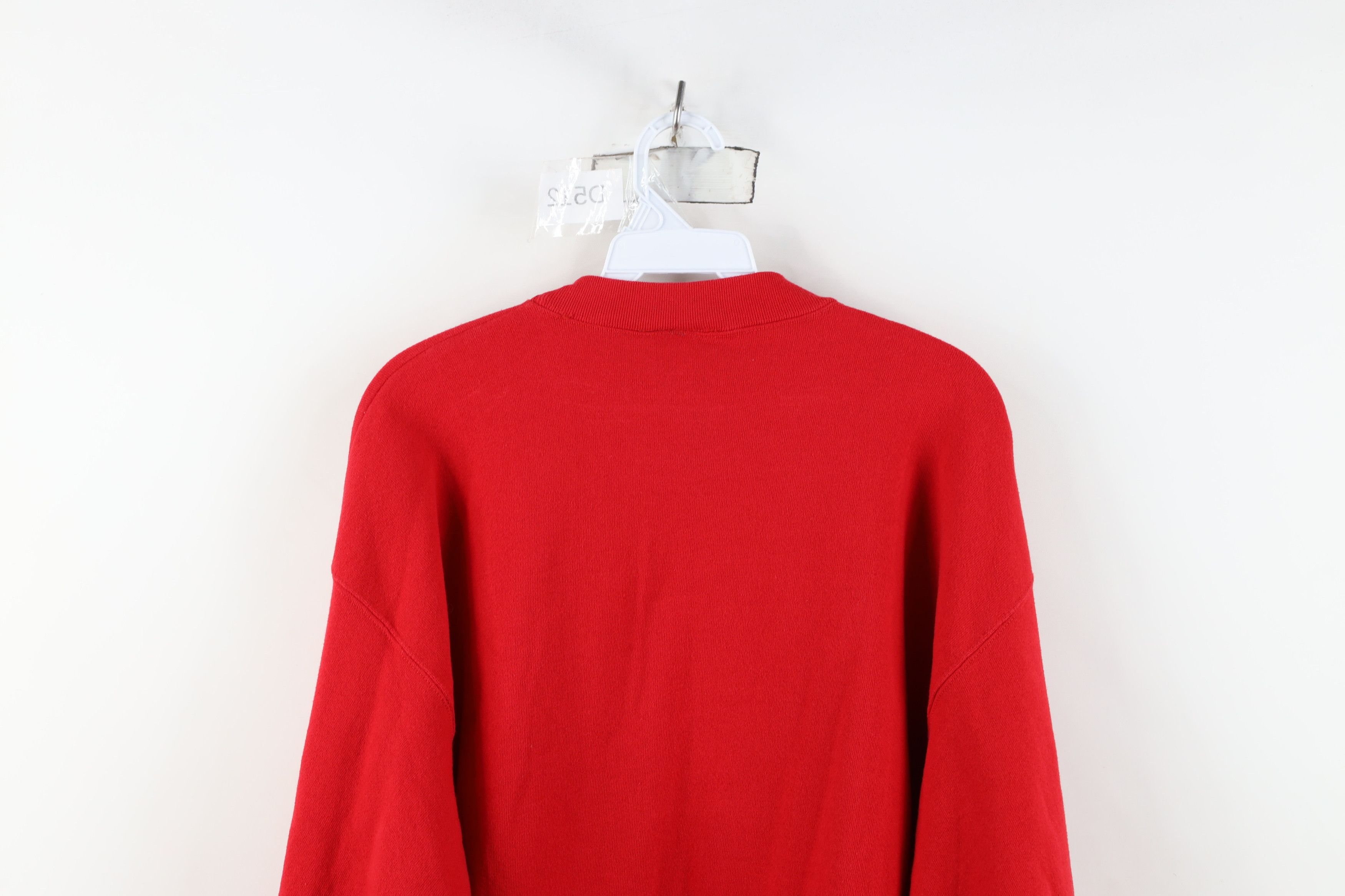 Vintage Vintage 90s Streetwear Christmas Snowman Sweatshirt Red Size L / US 10 / IT 46 - 11 Thumbnail