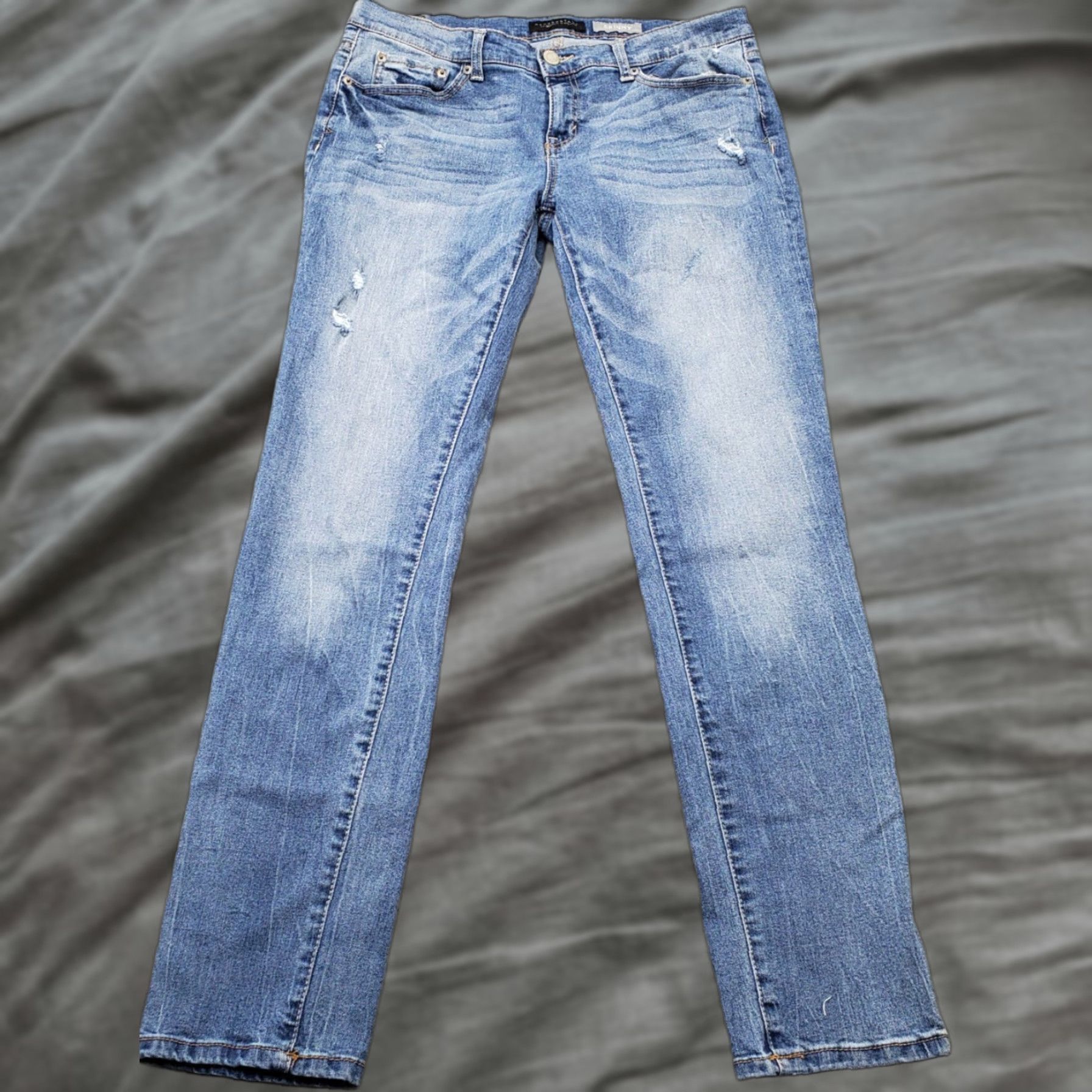 Vintage Aéropostale Jeans Women Size 12 Blue Denim Cotton 5-Pocket Stretch Skinny Size 34" / US 12 / IT 48 - 1 Thumbnail