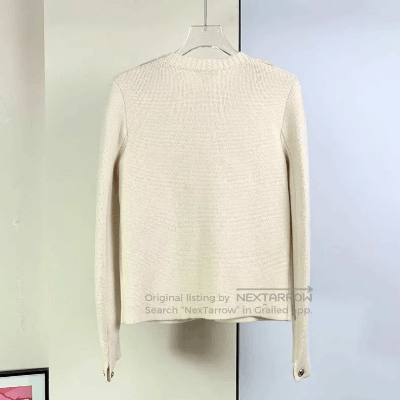 Chanel Chanel 20k beige cashmere knit sweater Size XXS / US 00 / IT 34 - 2 Thumbnail