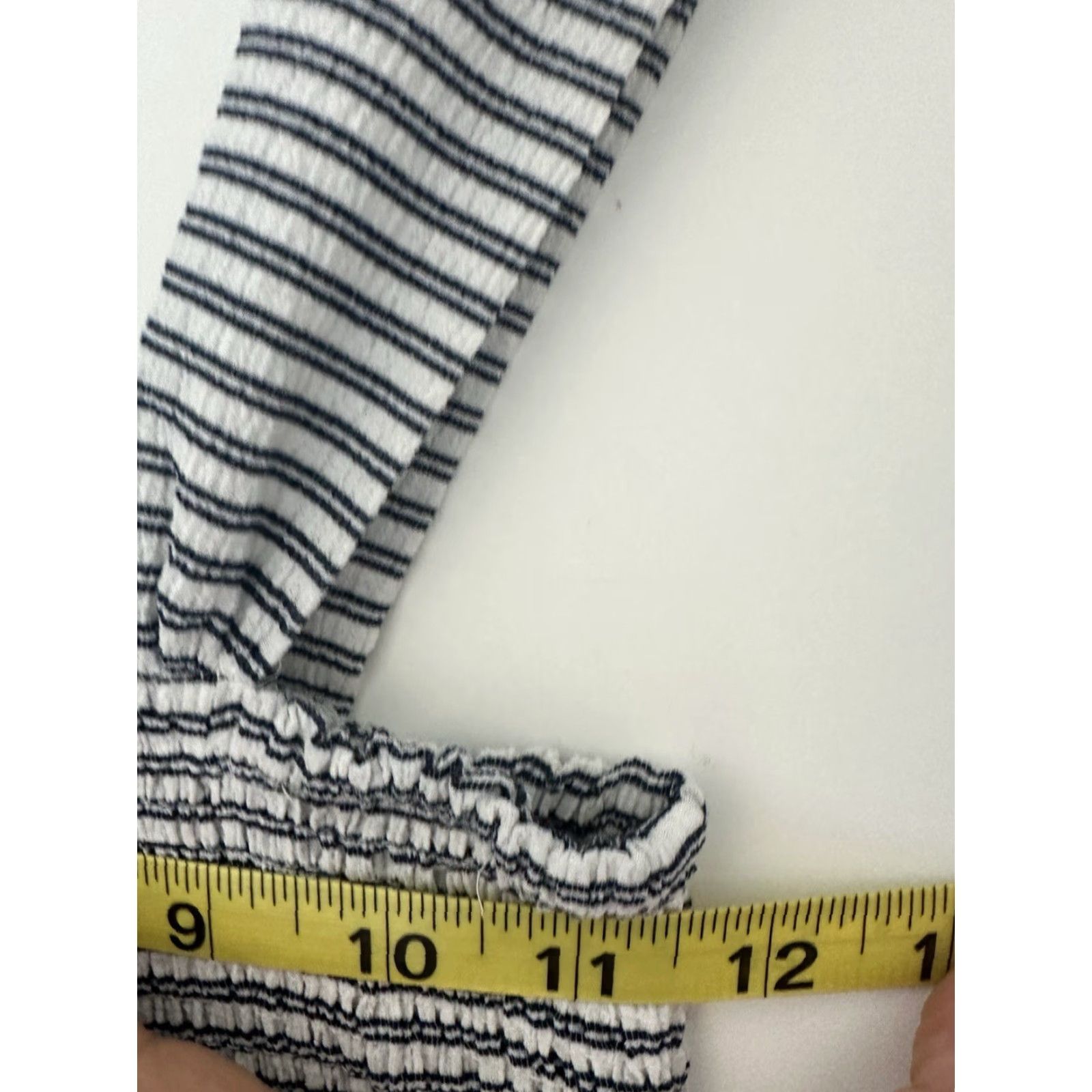 Madewell Madewell Texture & Thread Black White Striped Smocked Mini Dress XXS Size XXS / US 00 / IT 34 - 7 Thumbnail