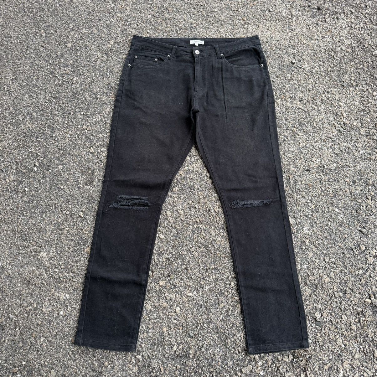 Japanese Brand VINTAGE NYLAUS BLACK DENIM RIPPEP JEAN PANTS Size US 36 / EU 52 - 1 Thumbnail