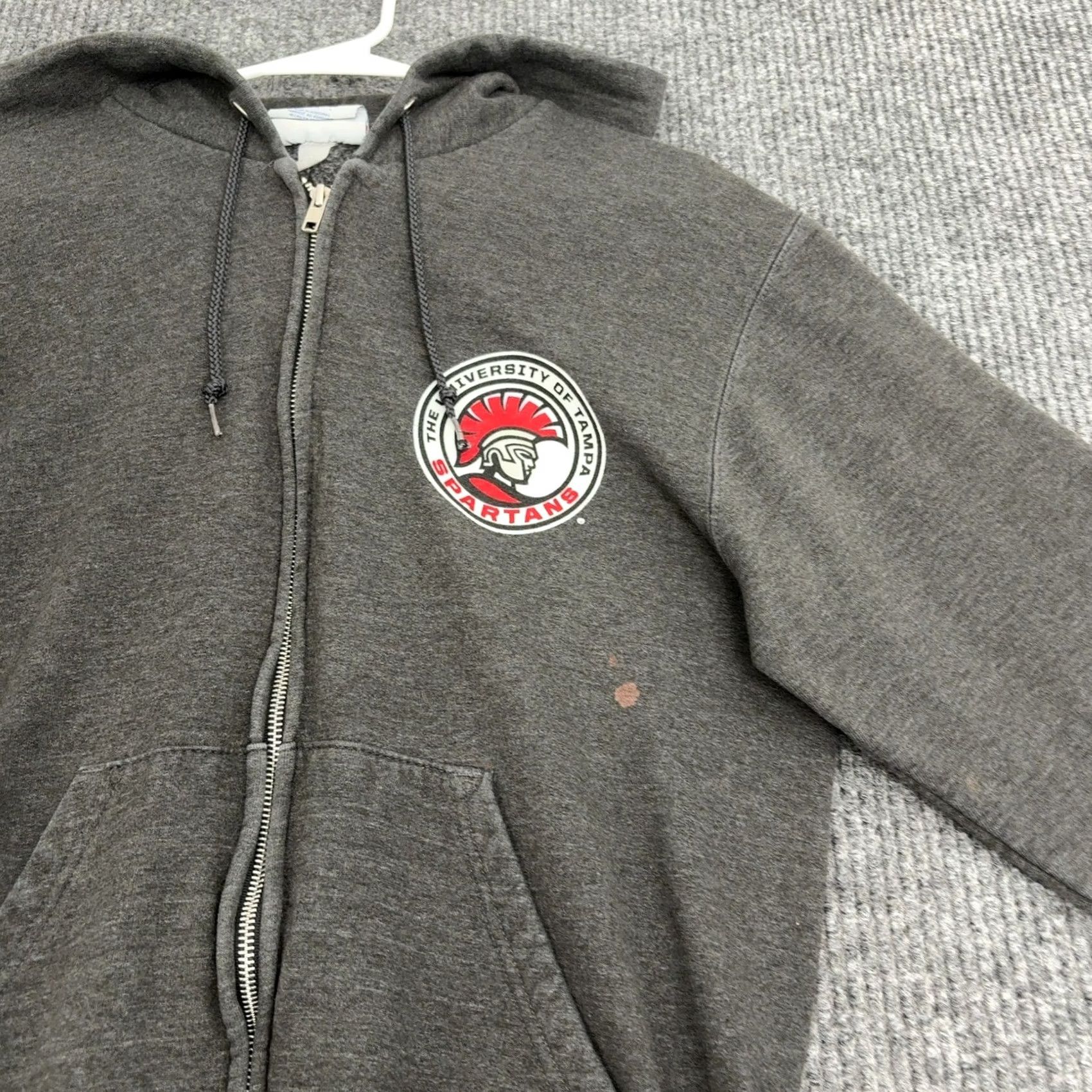 Champion VINTAGE University of Tampa Champion Zip Up Hoodie Mens S Gray Spartans Size US S / EU 44-46 / 1 - 2 Thumbnail
