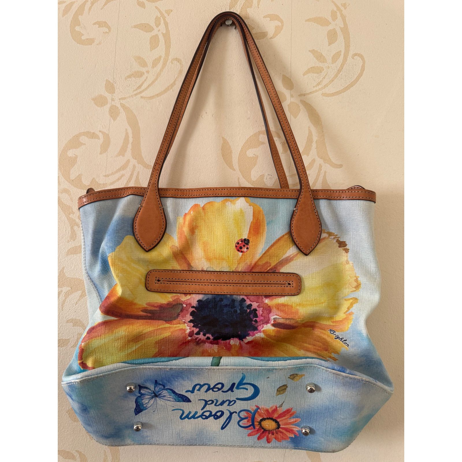 Brighton Brighton Belle Jardin Floral Leather Coated Embroidered Bag Size ONE SIZE - 2 Thumbnail