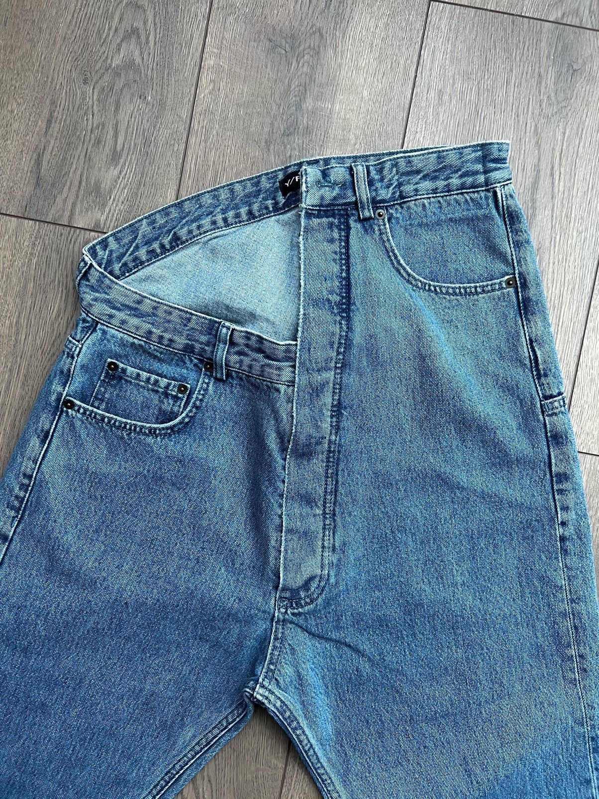 Y/Project Y/Project Blue Asymmetric Waist Evergreen Jeans XL Size US 34 / EU 50 - 9 Thumbnail