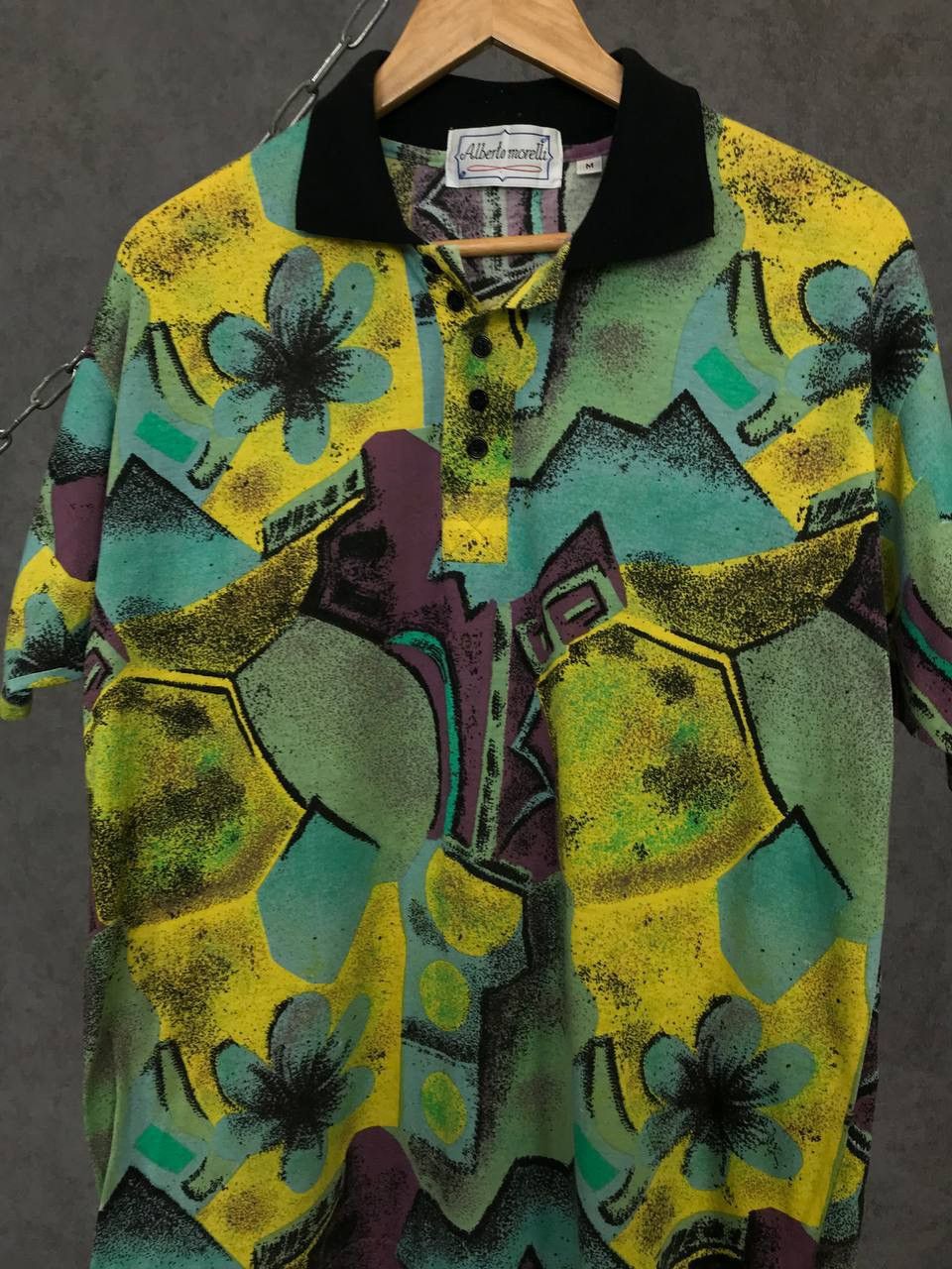 Vintage Alberto Morelli art vintage designer crazy polo tee Size US M / EU 48-50 / 2 - 3 Thumbnail