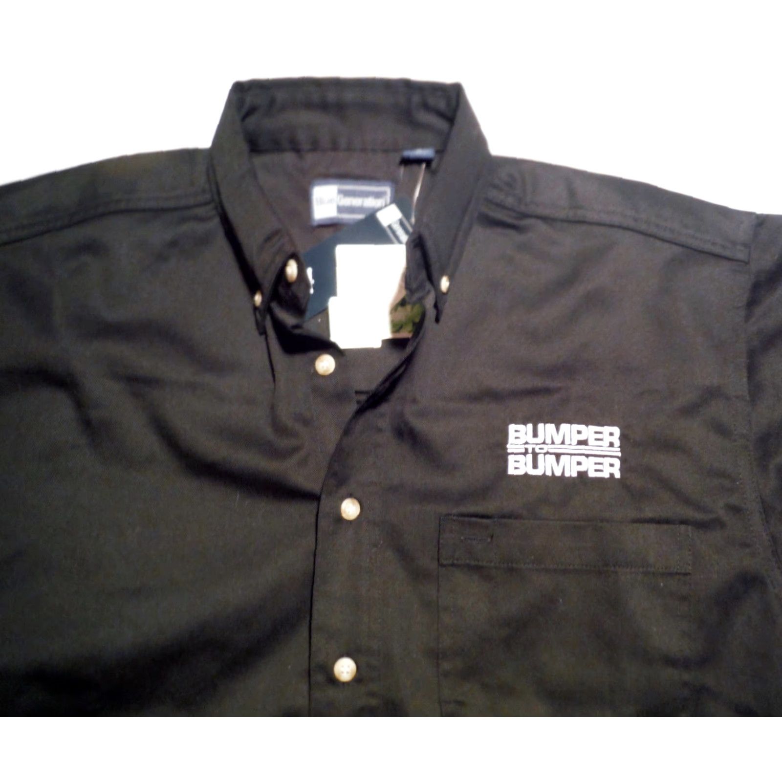 Vintage BLUE GENERATION DuPont Teflon MENS UNIFORM SHIRT 65% COTTON 35% POLYESTER MED BLACK Size US M / EU 48-50 / 2 - 5 Thumbnail