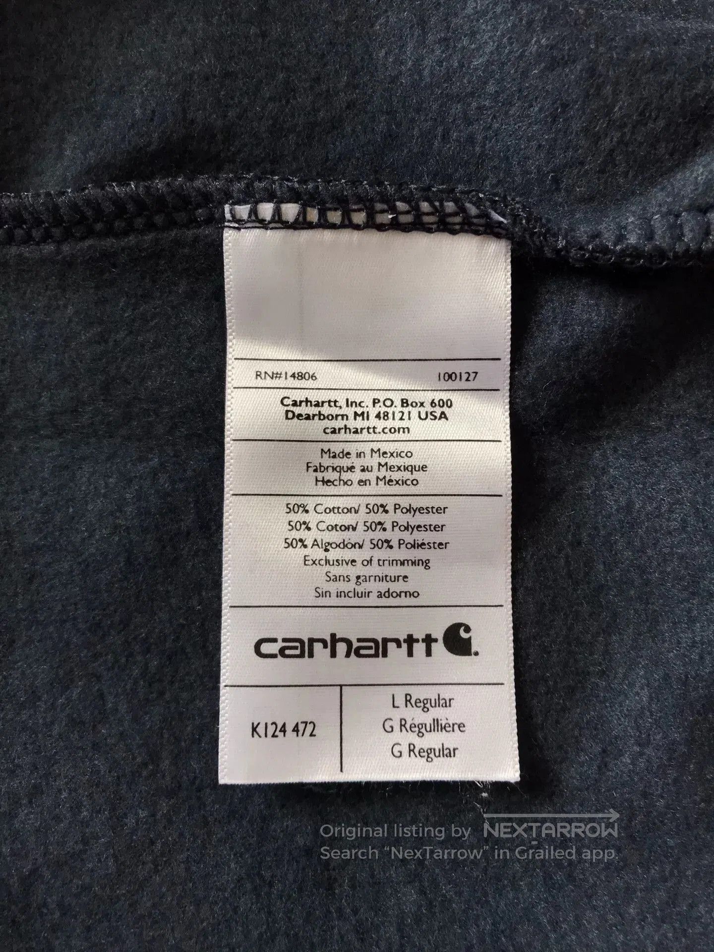Carhartt Carhartt K124 Navy Crewneck Sweatshirt. Size US L / EU 52-54 / 3 - 8 Thumbnail
