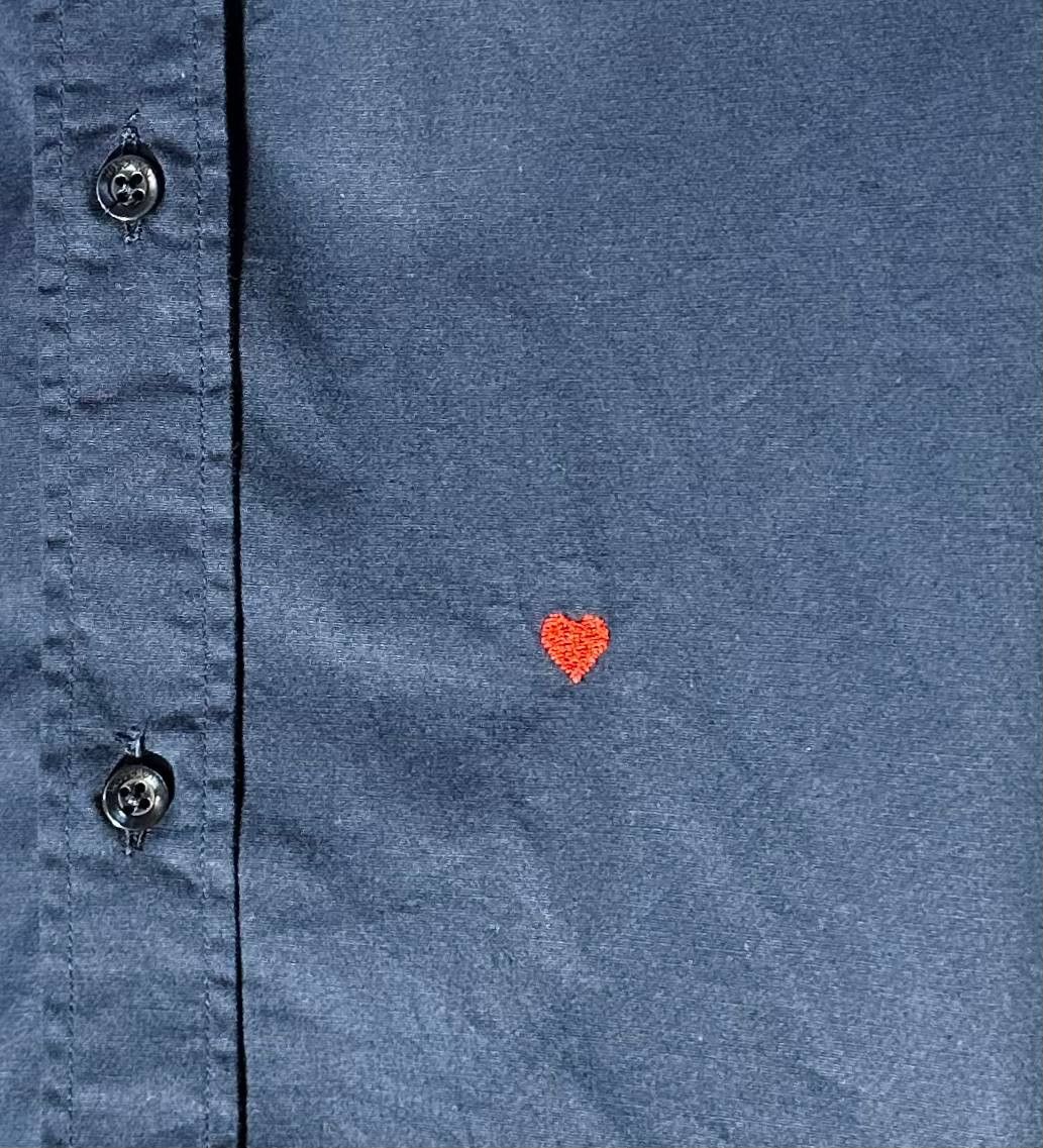 Moschino Moschino Logo Heart Blue Shirt Buttons Long Sleeve cotton Size US M / EU 48-50 / 2 - 2 Thumbnail