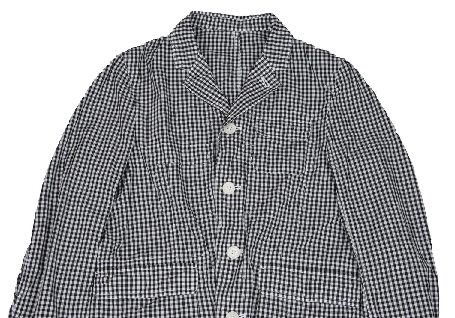 Ganryu Gingham Check Flap Pocket Jacket Black and White Size S Size US S / EU 44-46 / 1 - 2 Thumbnail