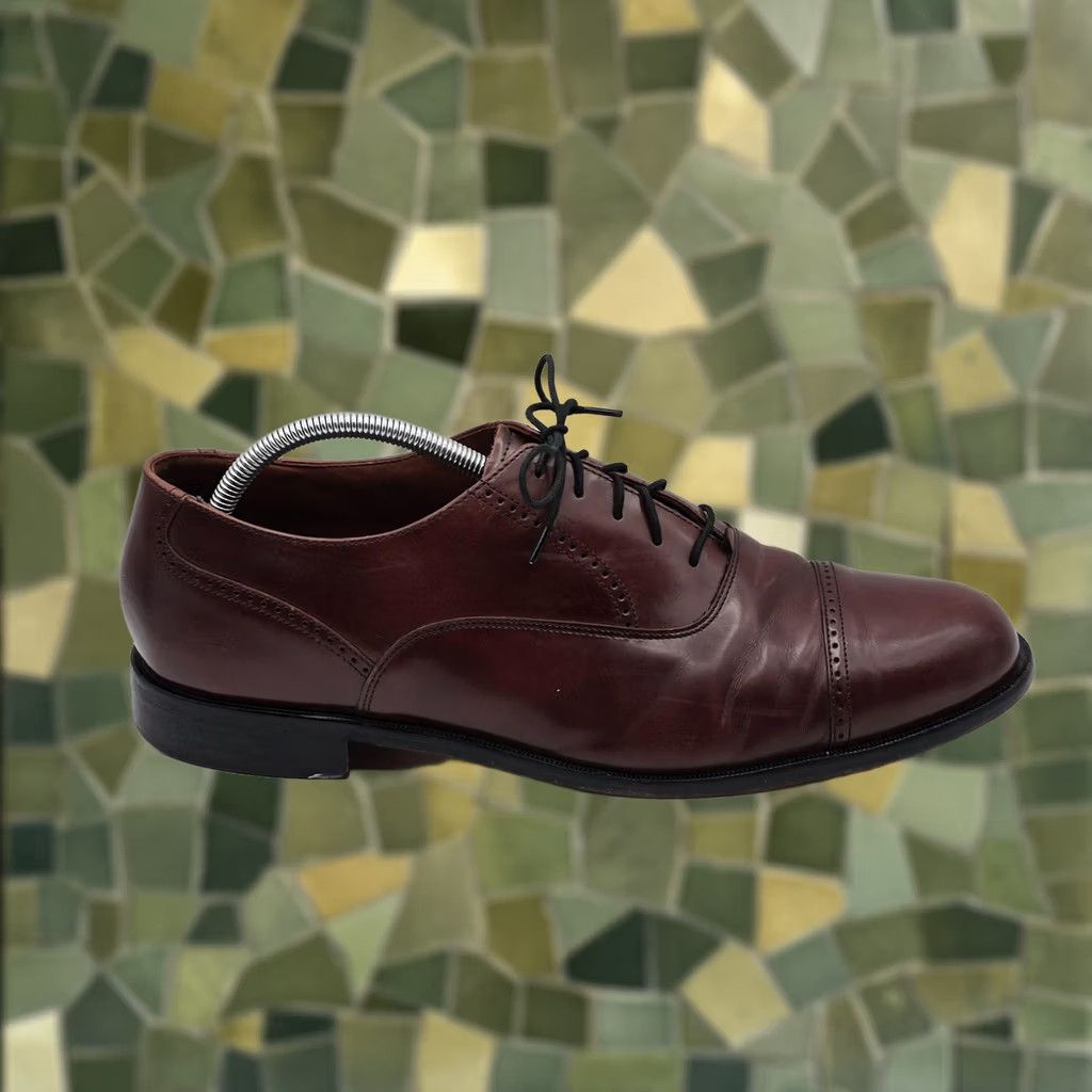Vintage Bostonian Mens Shoes 12 Brown Leather Cap Toe Oxford  display picture 1