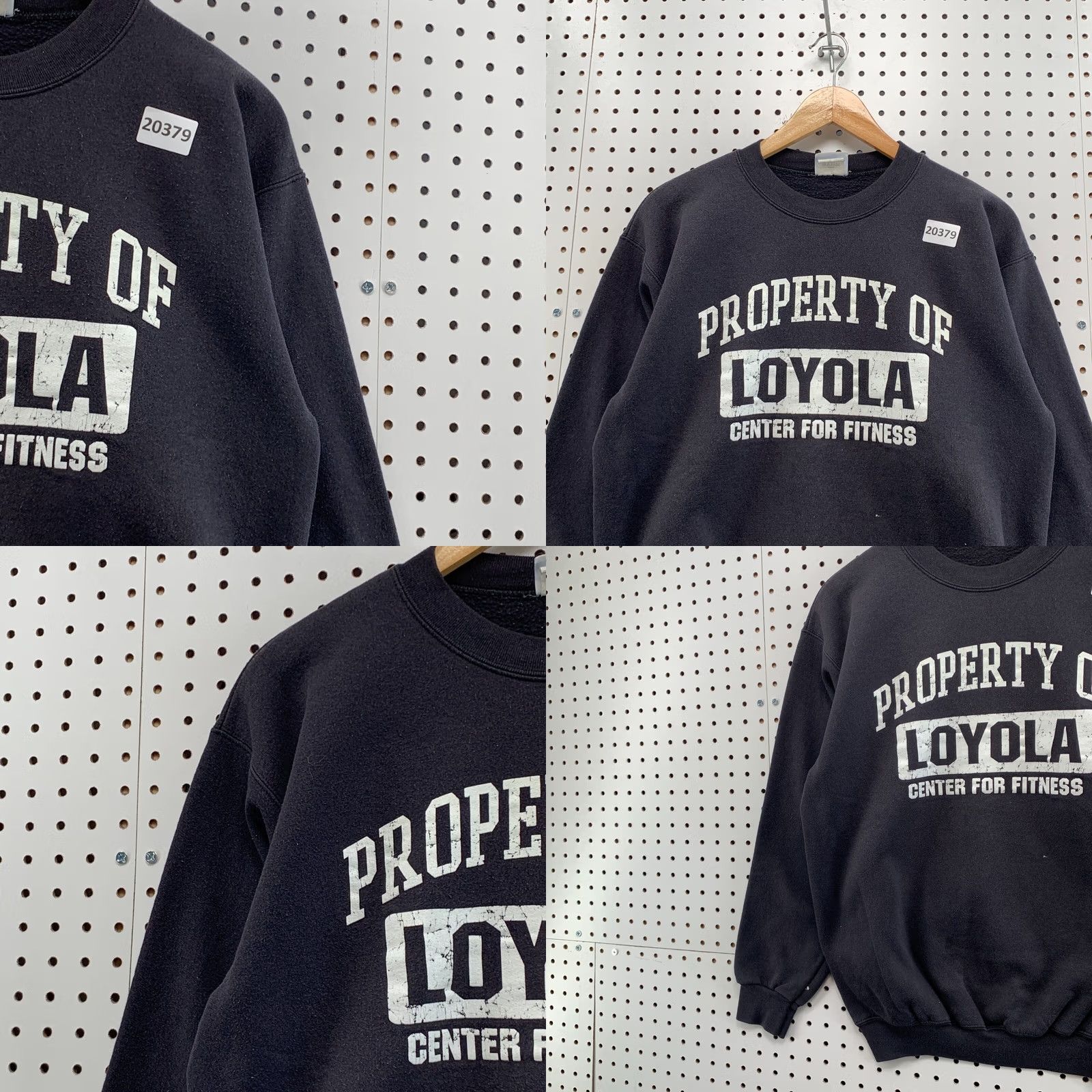 Vintage Loyola University Sweatshirt Mens Medium Black Crewneck Pullover Faded 21x27 Size US M / EU 48-50 / 2 - 8 Thumbnail
