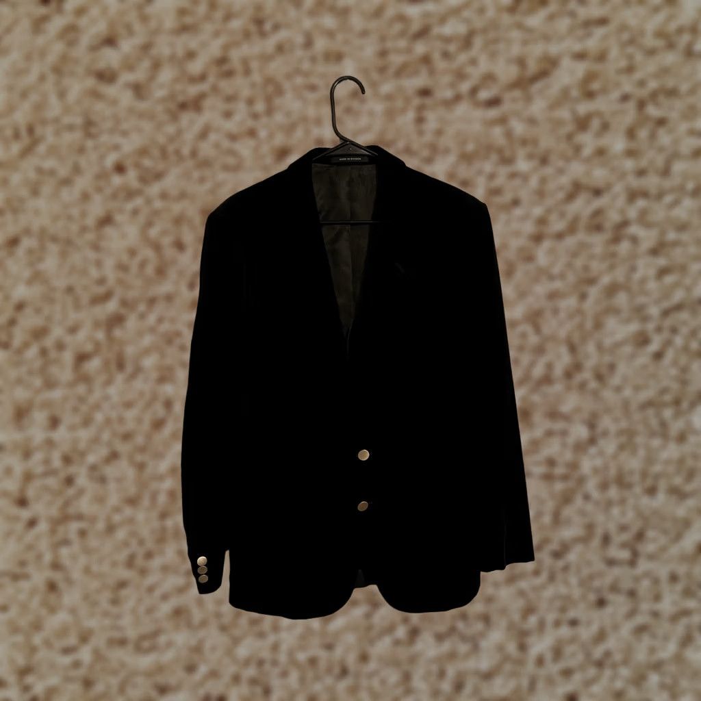 Tiger of Sweden Tiger of Sweden Black Velvet Cotton Velour Blazer Jacket Coat Men's 40R Size 40R - 1 Thumbnail