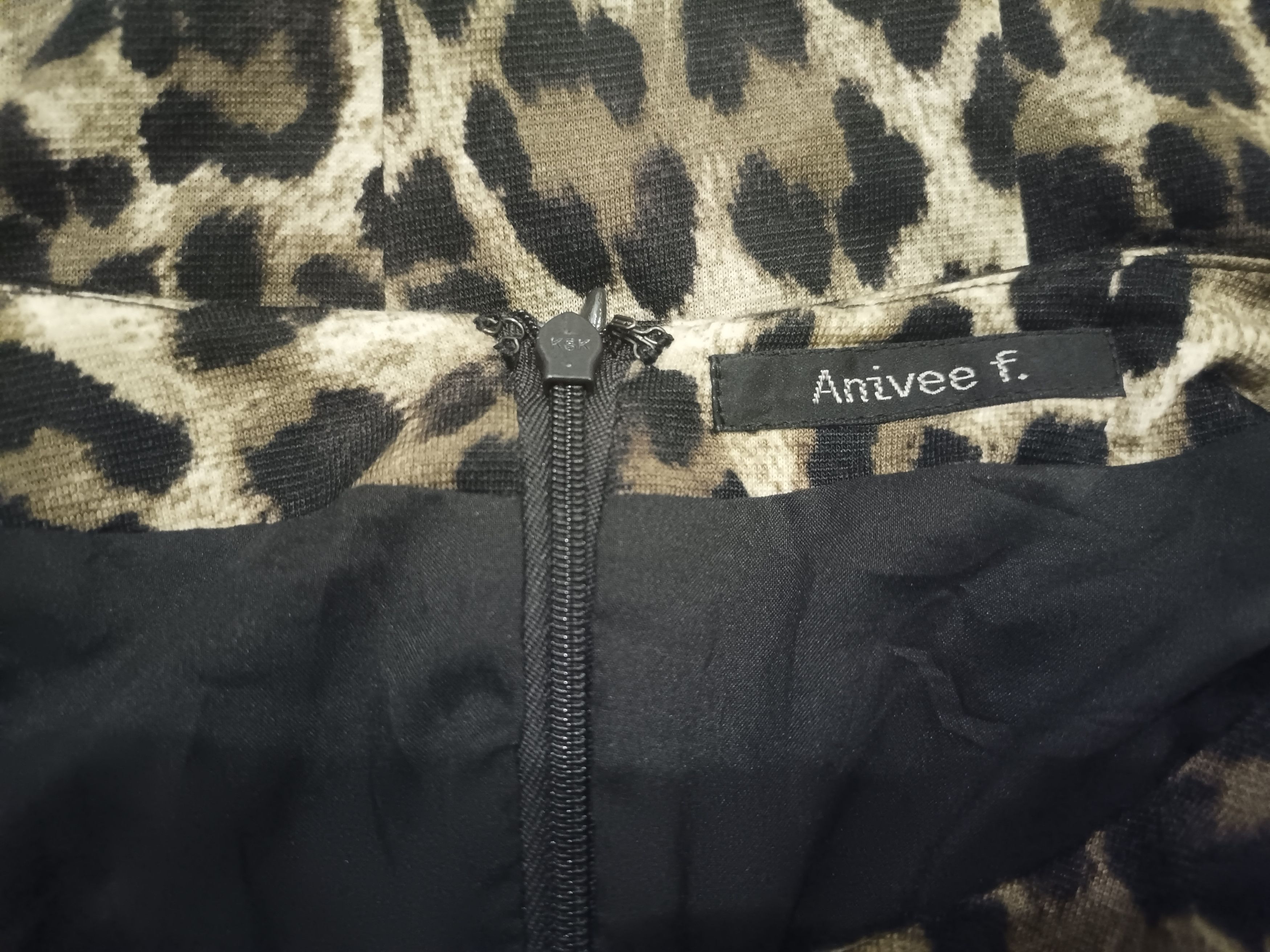 Vintage Anivee f. Women's Dress Leopard Print Back Zipper Bodycon Size S / US 4 / IT 40 - 12 Thumbnail