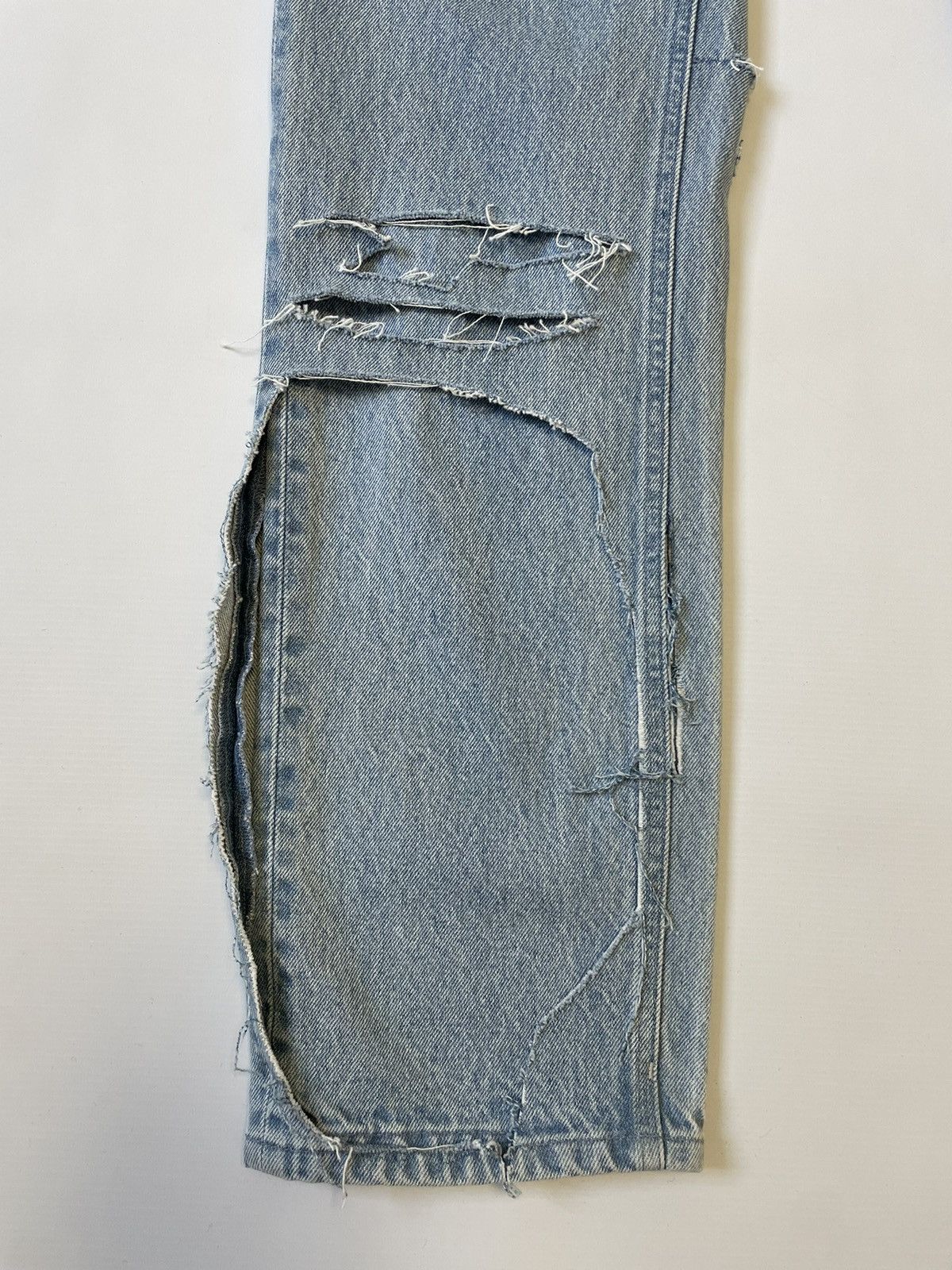 Raf Simons S/S 20 Destroyed Double Layer Jeans Size US 34 / EU 50 - 11 Thumbnail