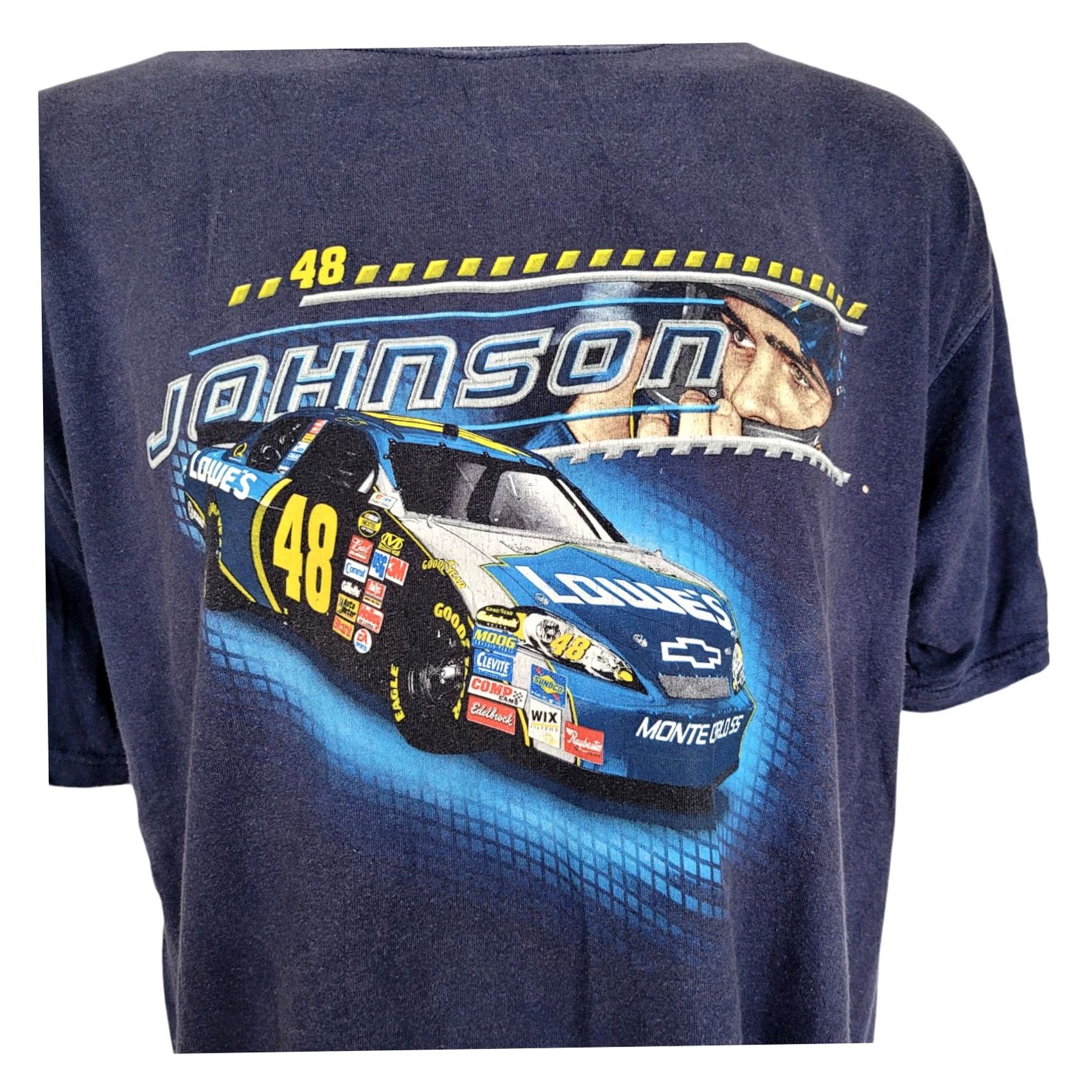 Chase Authentics Jimmie Johnson #48 NASCAR T-Shirt XL Chase Authentics Navy Blue | Front & Back Graphics | 100% Cotton | Racing, NASCAR, Jimmie Johnson Size US XL / EU 56 / 4 - 4 Thumbnail