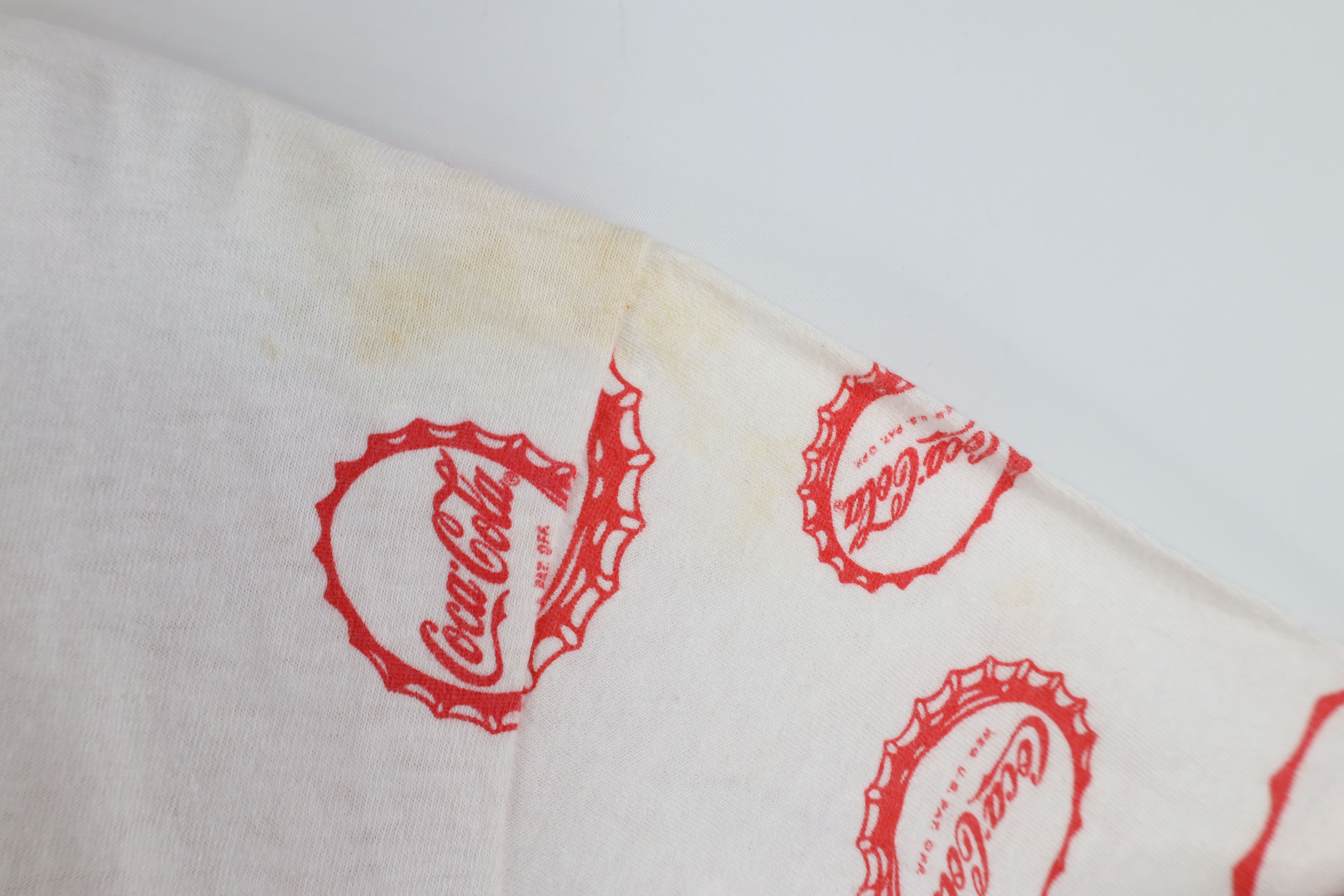 Coca Cola Vintage 80s 90s Coca Cola All Over Print T-Shirt USA Size S / US 4 / IT 40 - 4 Thumbnail
