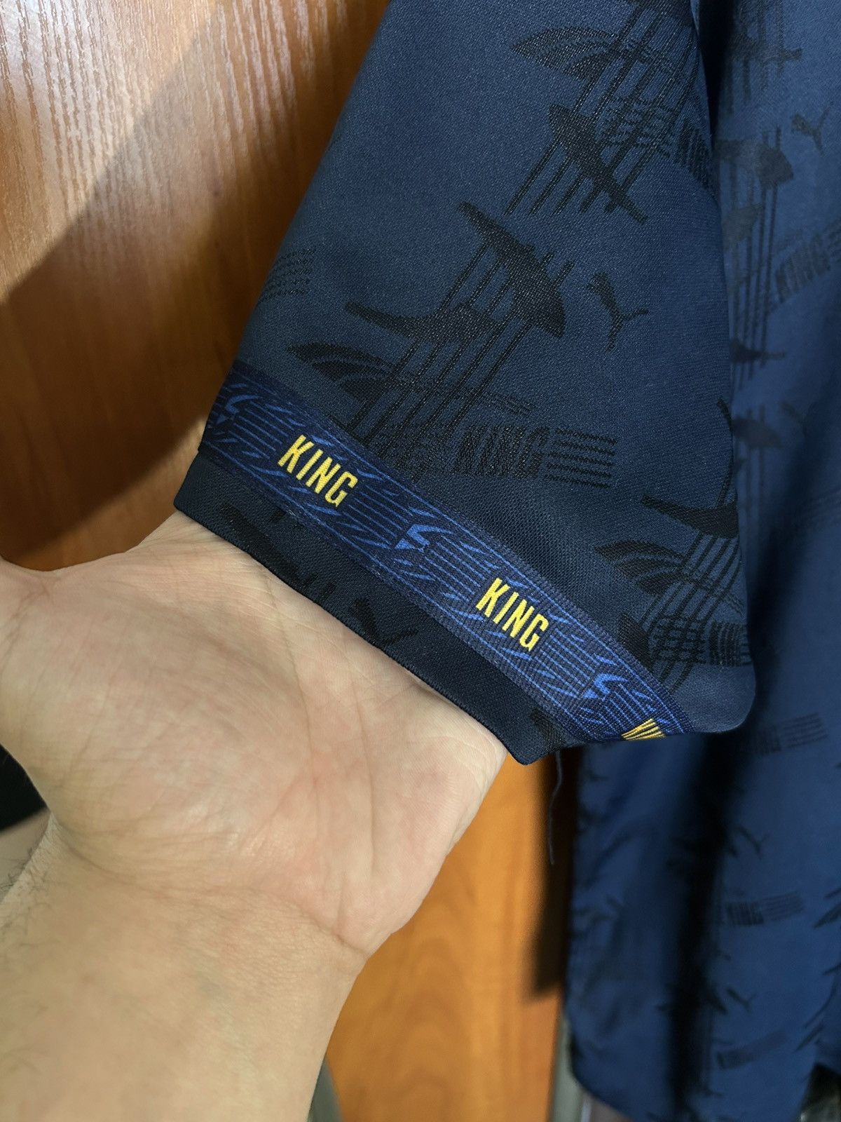 Puma Vintage Puma King Blokecore Navy Soccer Football Jersey tee Size US L / EU 52-54 / 3 - 5 Thumbnail