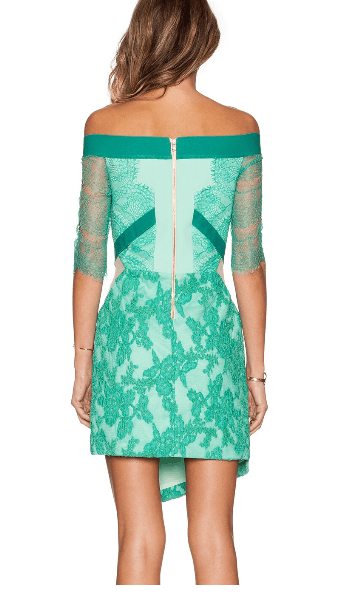 Other Three Floor Lace Is More Dress Jungle Celadon Exposed Zip Size M / US 6-8 / IT 42-44 - 9 Thumbnail